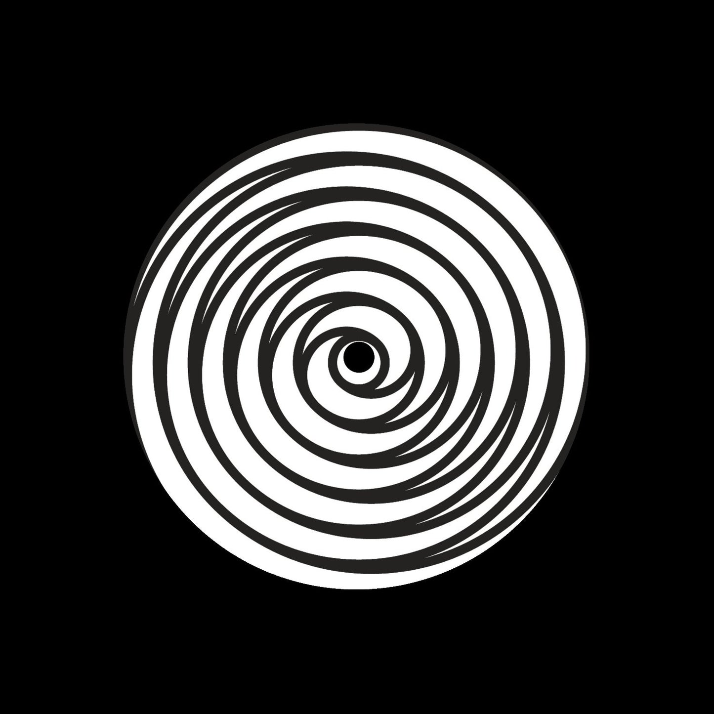 Double Spiral Whirlpool Gloss UV Finish Self-Adhesive Middle Labels for 7" Vinyl Records & LPs - centerlabels_uk