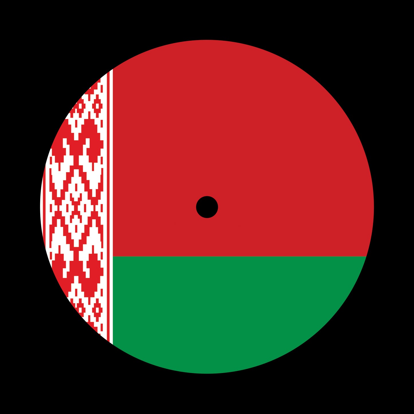 Flags of the World - Belarus Belarusian 7", 10", 12"/LP Vinyl Record Centre Labels (Pair)