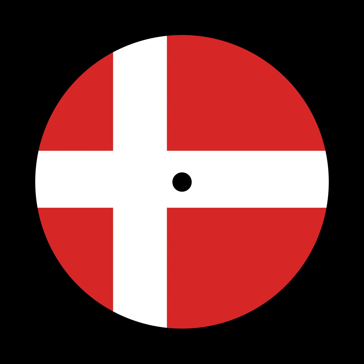 Flags of the World - Denmark Danish 7", 10", 12"/LP Vinyl Record Centre Labels (Pair)