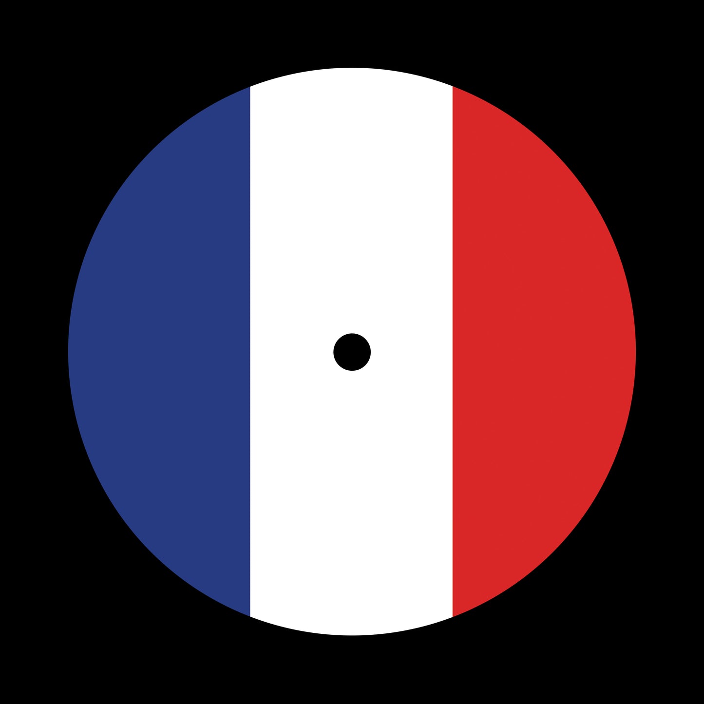 Flags of the World - France French 7", 10", 12"/LP Vinyl Record Centre Labels (Pair)
