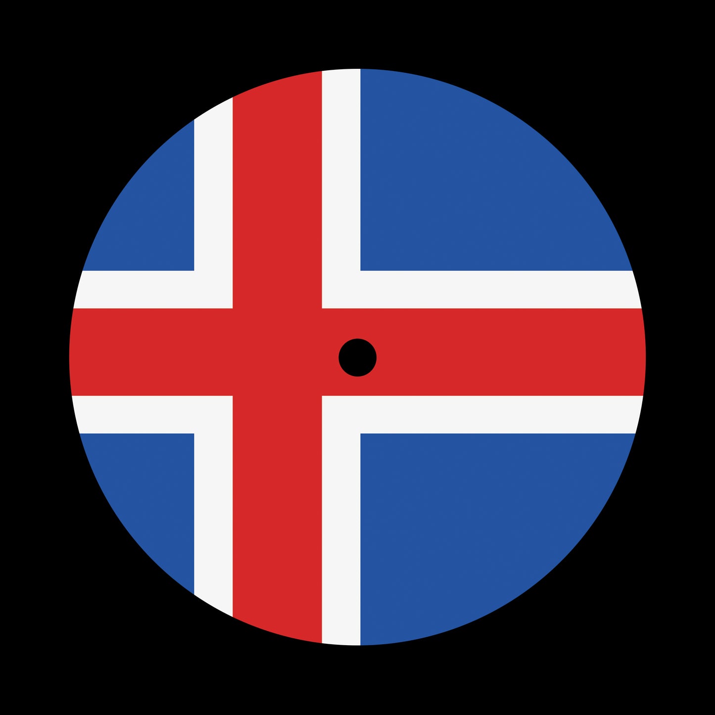 Flags of the World - Iceland Icelandic 7", 10", 12"/LP Vinyl Record Centre Labels (Pair)