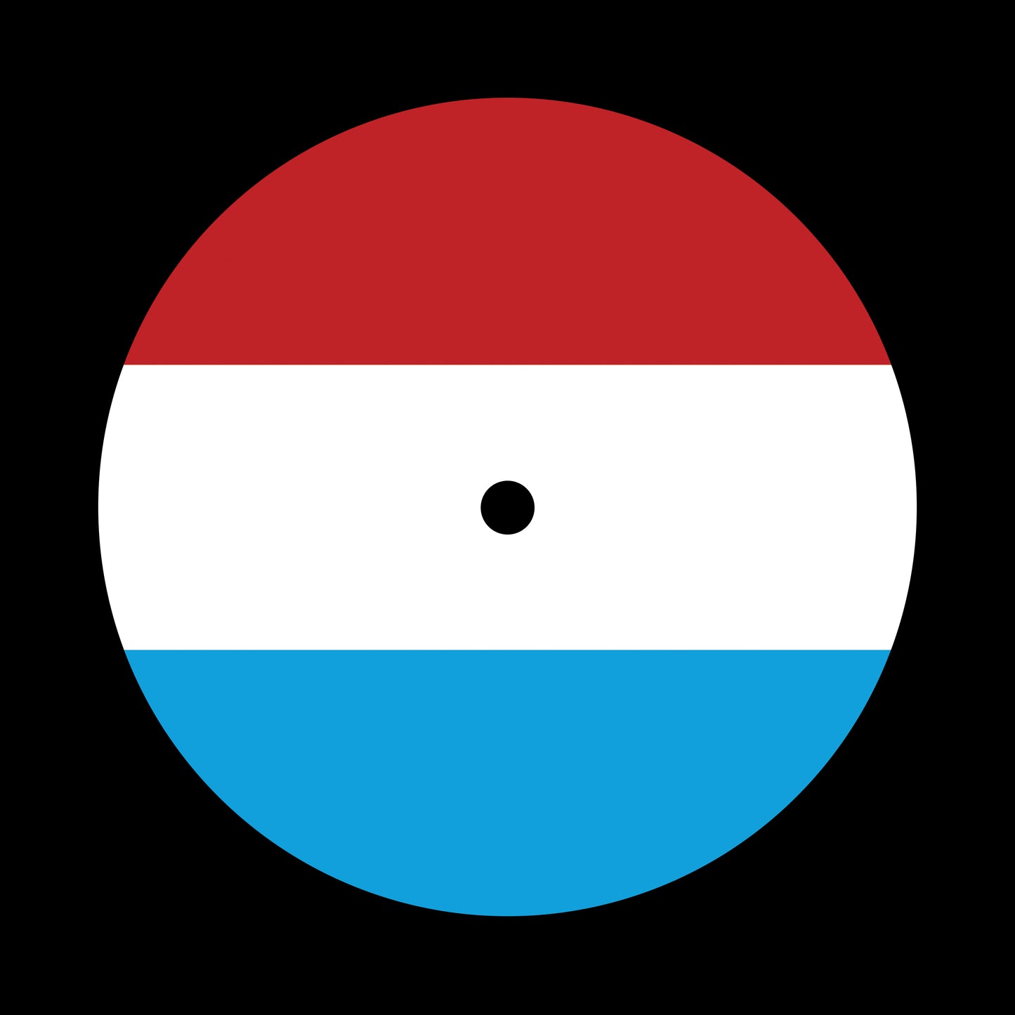 Flags of the World - Luxembourg Luxembourger 7", 10", 12"/LP Vinyl Record Centre Labels (Pair)