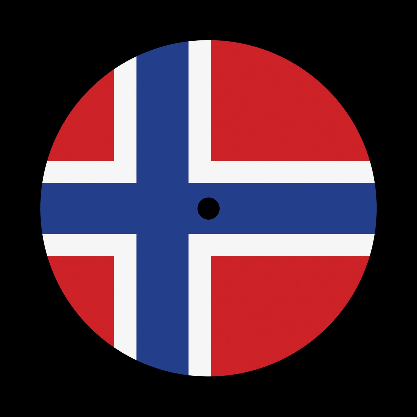 Flags of the World - Norway Norwegian 7", 10", 12"/LP Vinyl Record Centre Labels (Pair)