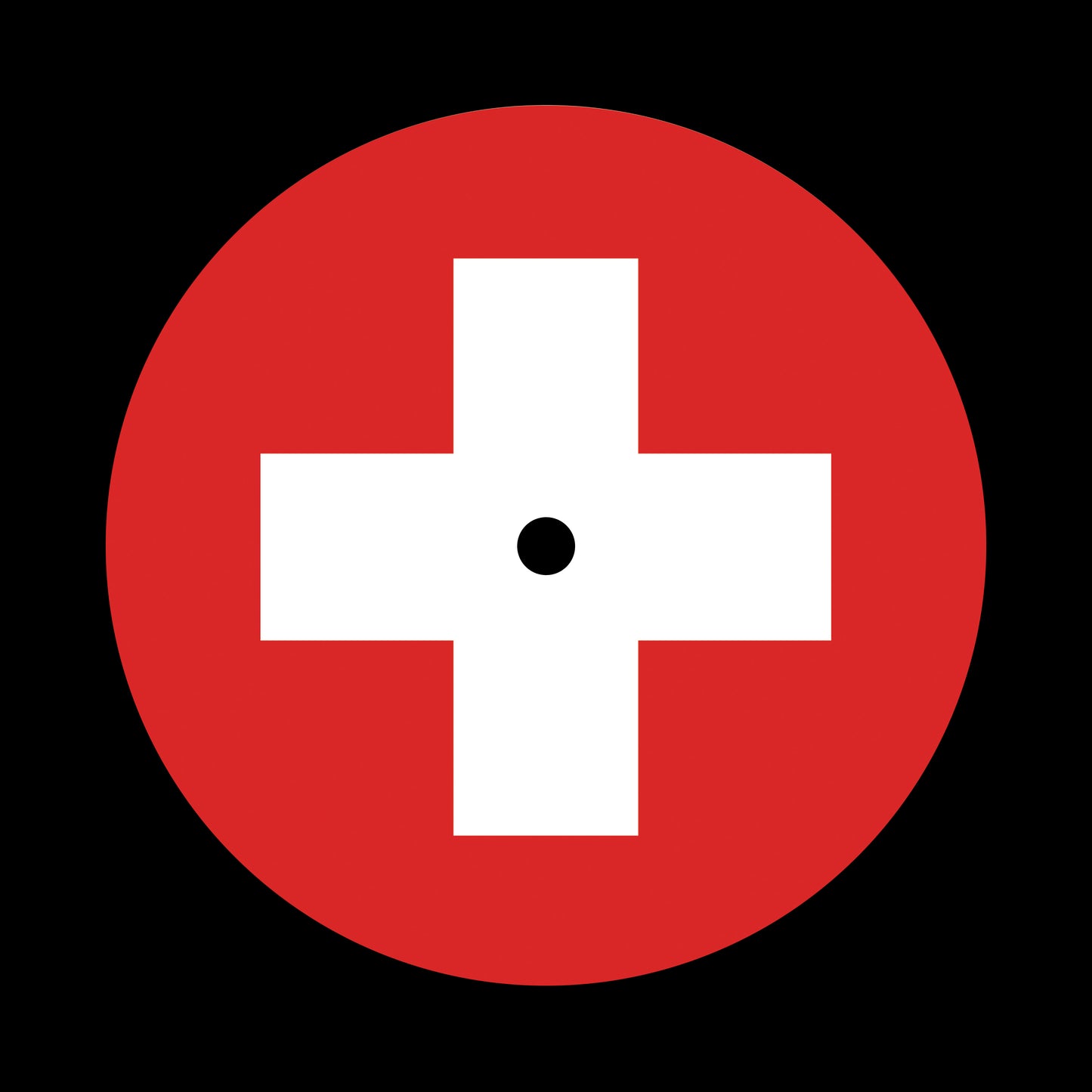 Flags of the World - Switzerland Swiss 7", 10", 12"/LP Vinyl Record Centre Labels (Pair)