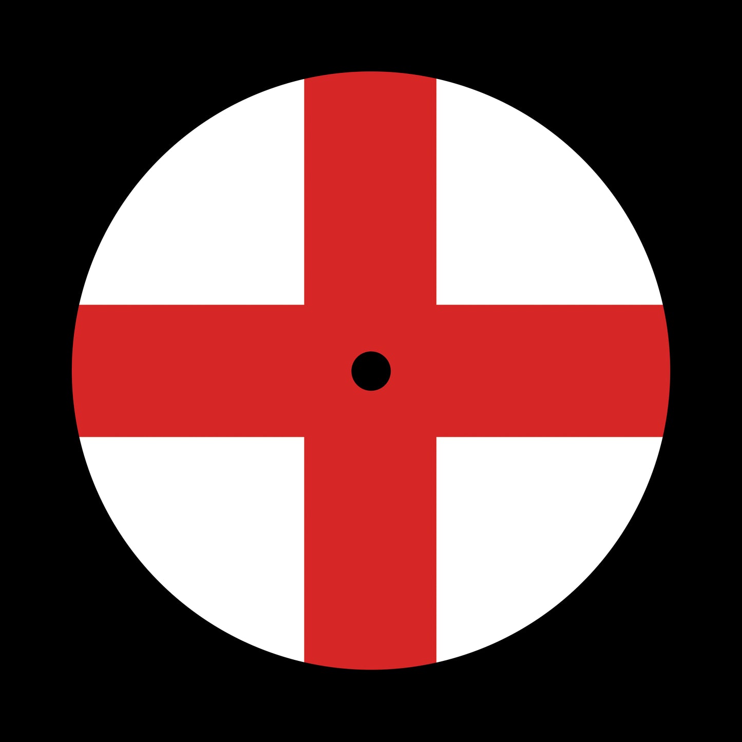 Flags of the World - England St George Cross 7", 10", 12"/LP Vinyl Record Centre Labels (Pair)