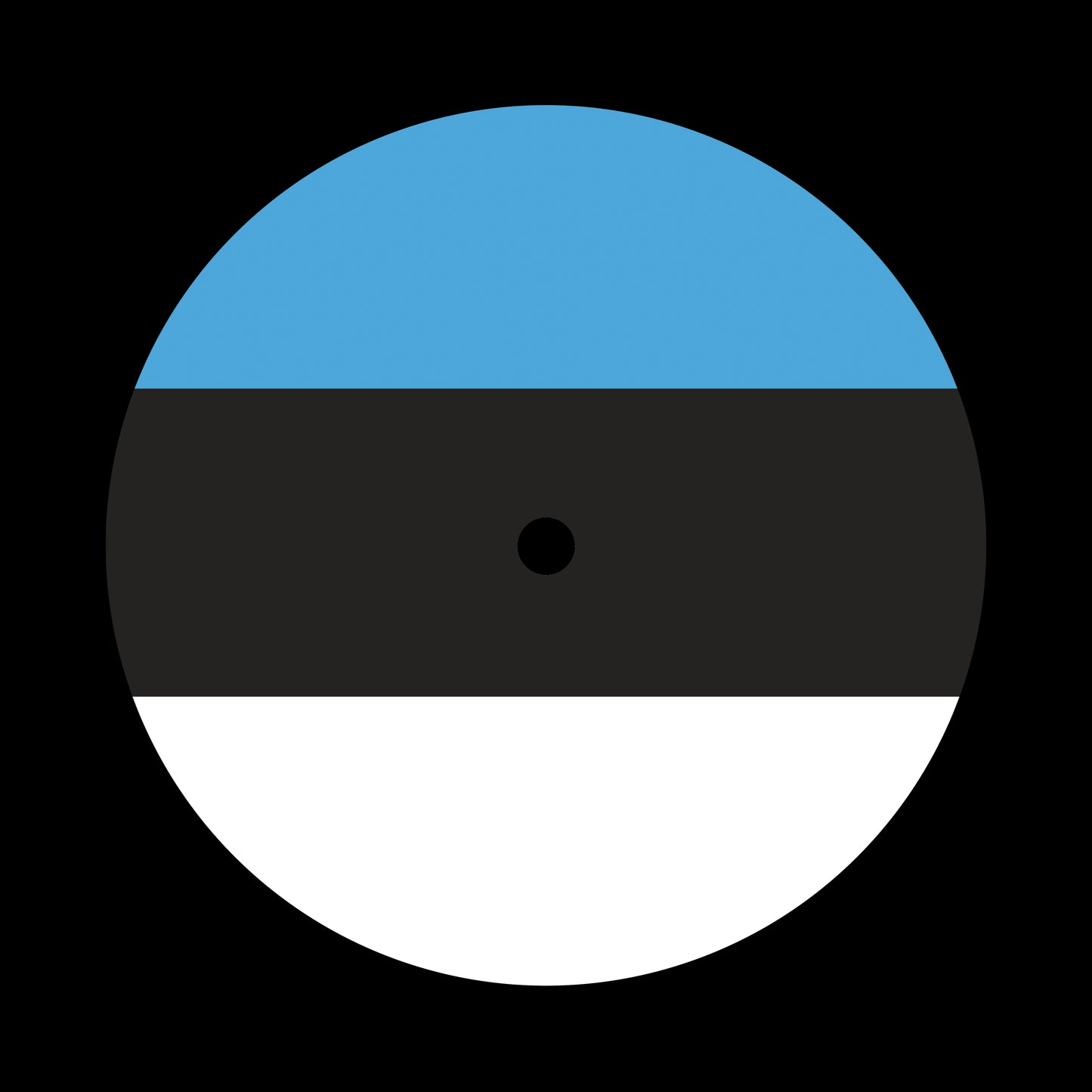 Flags of the World - Estonia Estonian 7", 10", 12"/LP Vinyl Record Centre Labels (Pair)