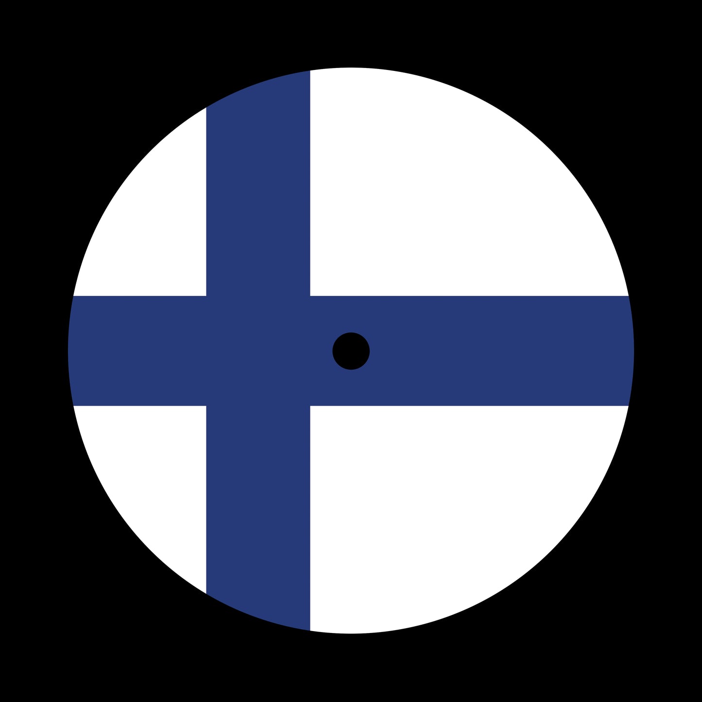 Flags of the World - Finland Finnish 7", 10", 12"/LP Vinyl Record Centre Labels (Pair)