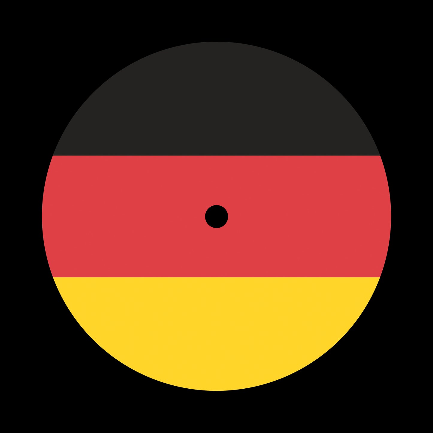 Flags of the World - Germany German 7", 10", 12"/LP Vinyl Record Centre Labels (Pair)