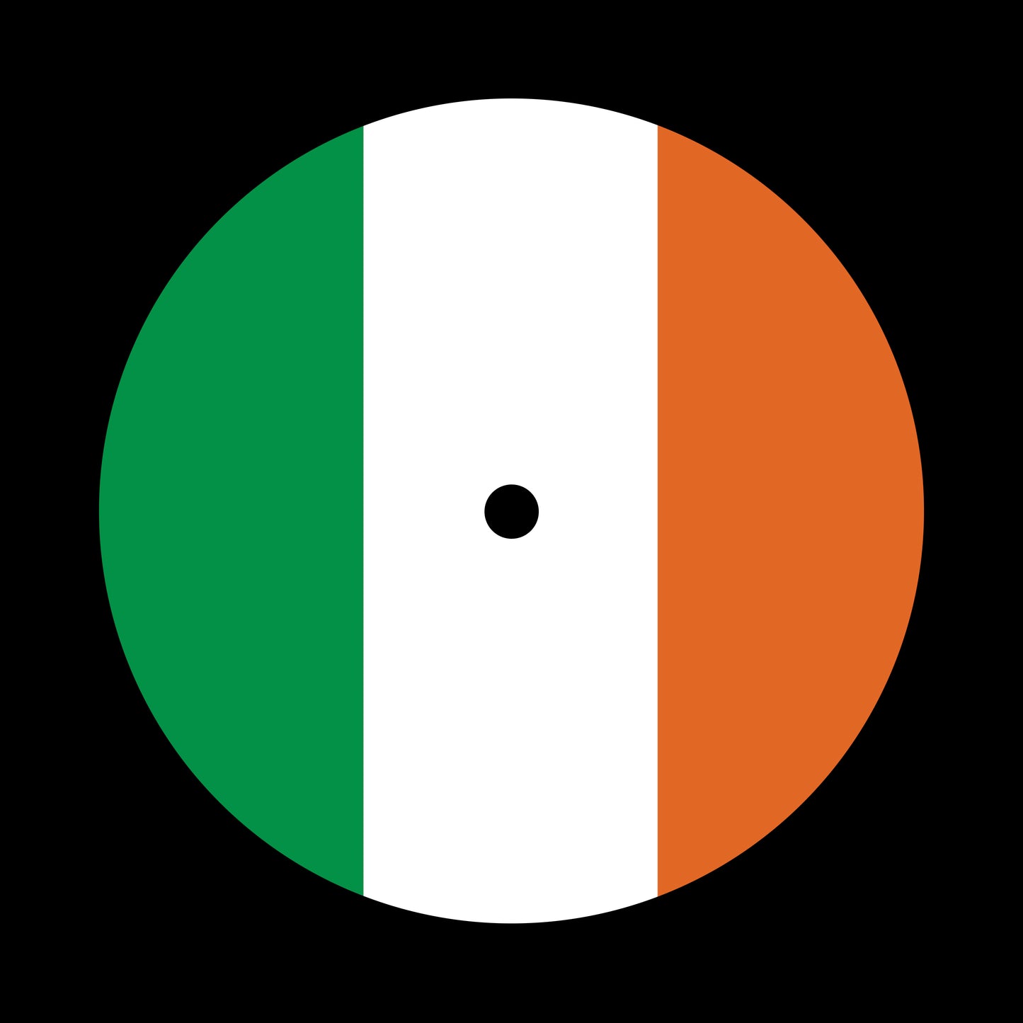 Flags of the World - Ireland Eire Irish Tricolour 7", 10", 12"/LP Vinyl Record Centre Labels (Pair)