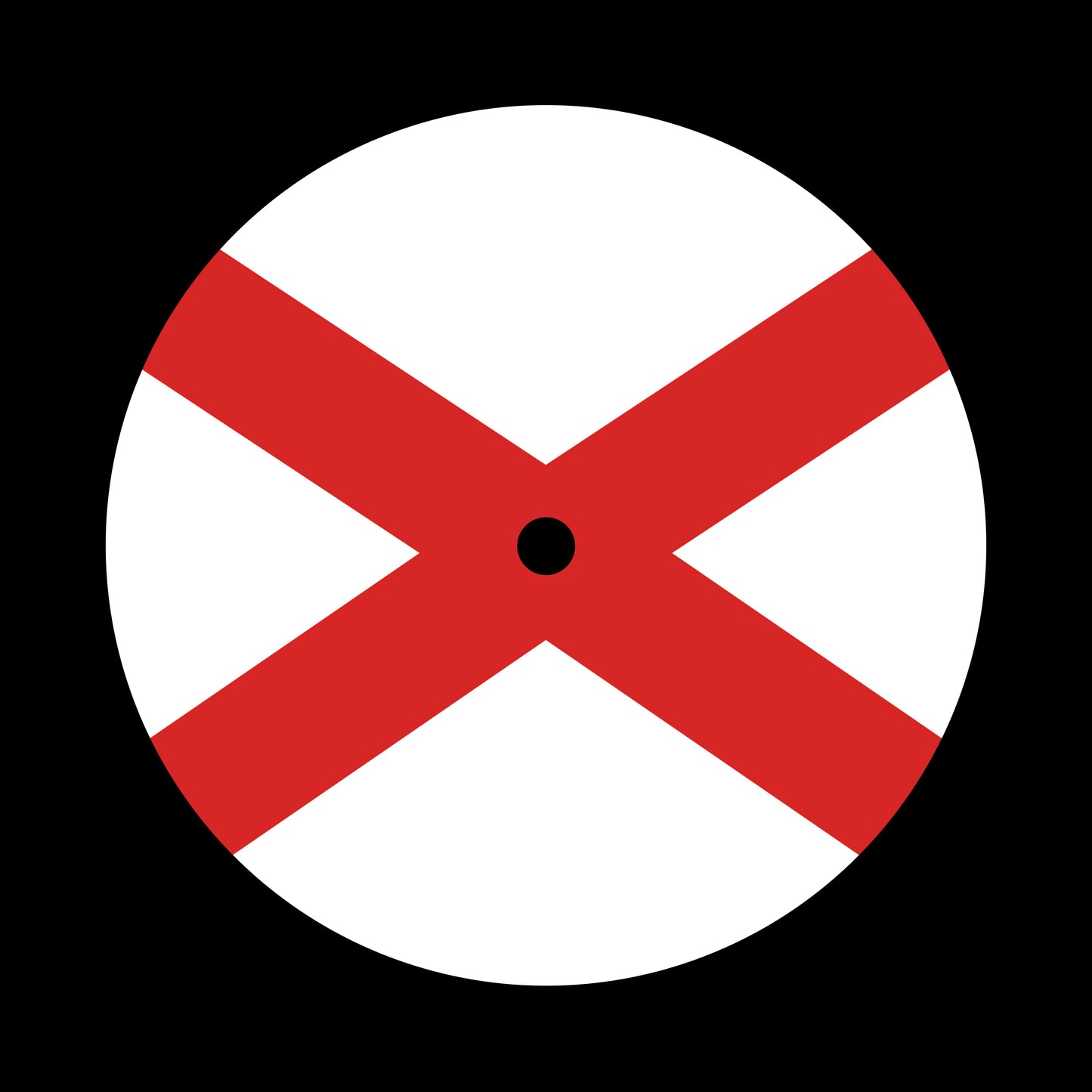 Flags of the World - Northern Ireland St Patrick Saltire 7", 10", 12"/LP Vinyl Record Centre Labels (Pair)