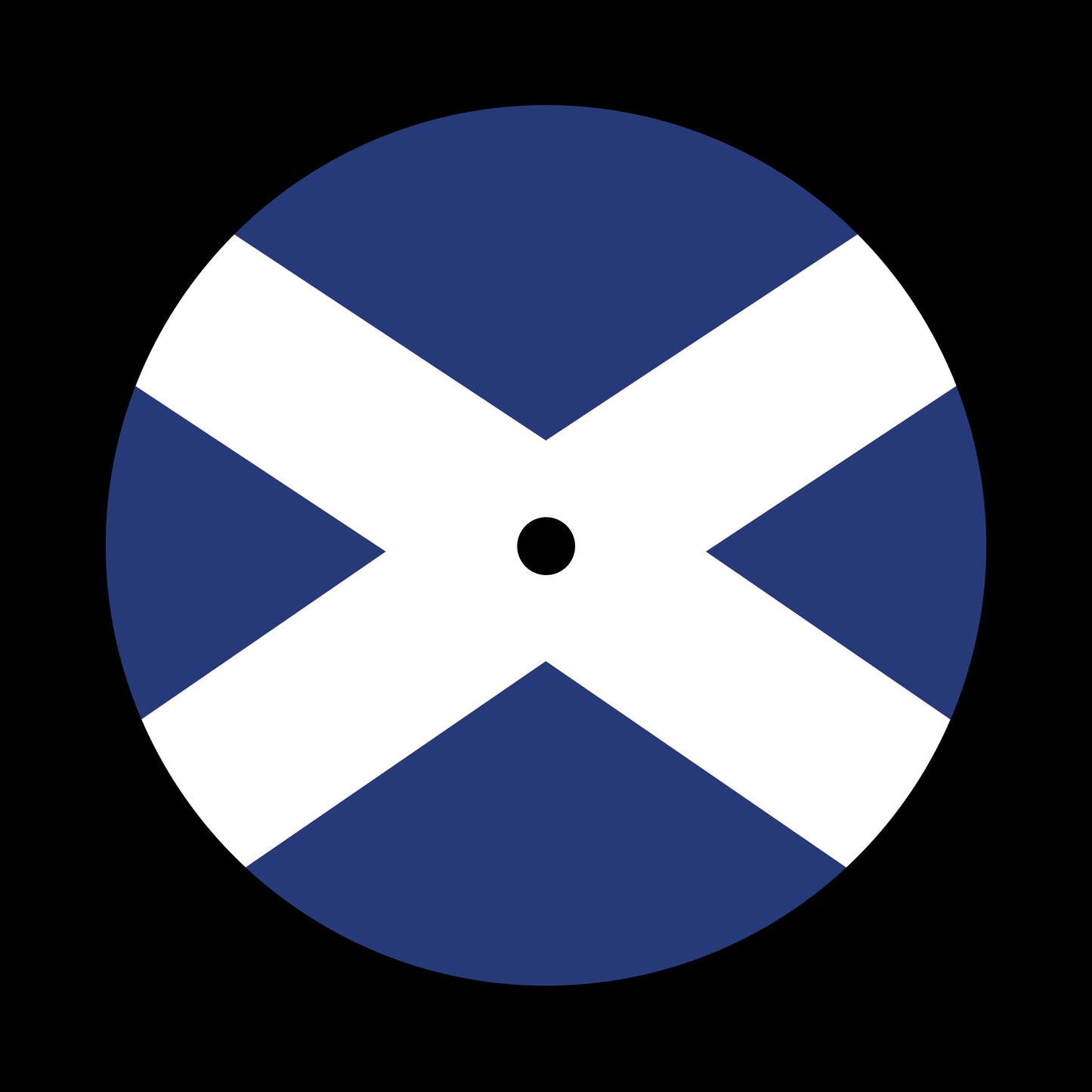 Flags of the World - Scotland Scottish Saltire 7", 10", 12"/LP Vinyl Record Centre Labels (Pair)