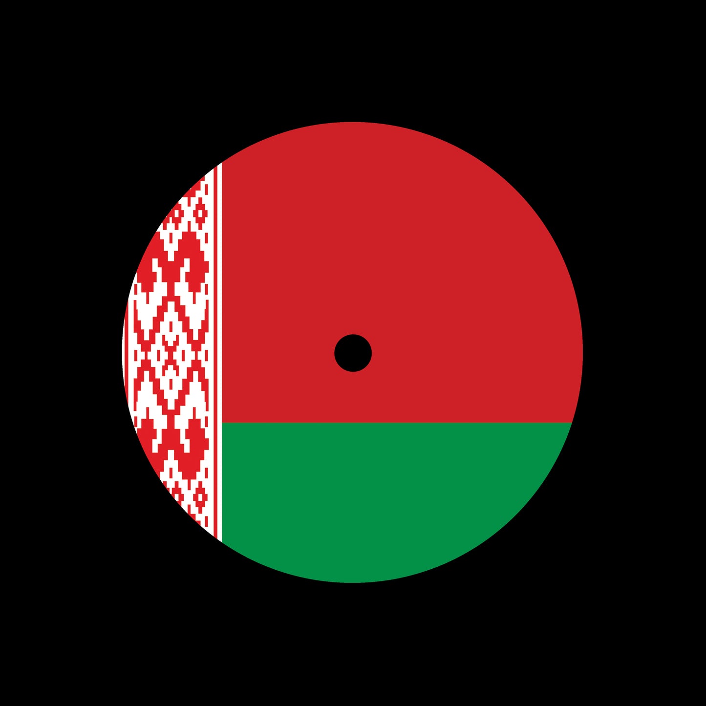 Flags of the World - Belarus Belarusian 7", 10", 12"/LP Vinyl Record Centre Labels (Pair)