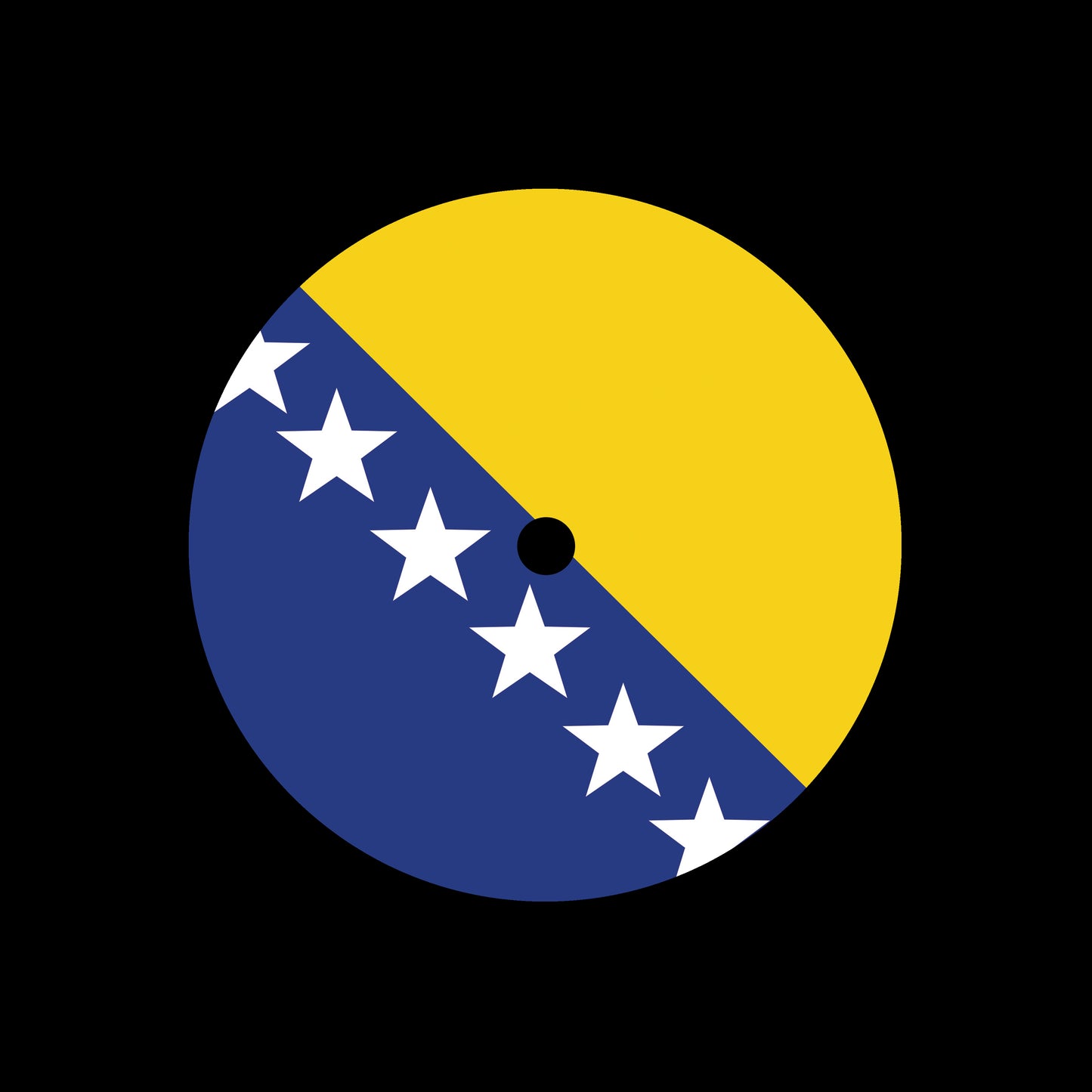 Flags of the World - Bosnia Bosnian 7", 10", 12"/LP Vinyl Record Centre Labels (Pair)