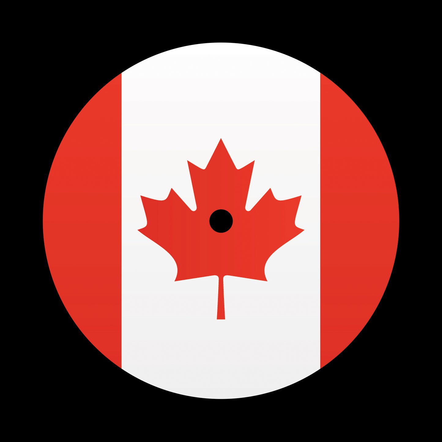 Flags of the World - Canada Canadian Maple Leaf 7", 10", 12"/LP Vinyl Record Centre Labels (Pair)