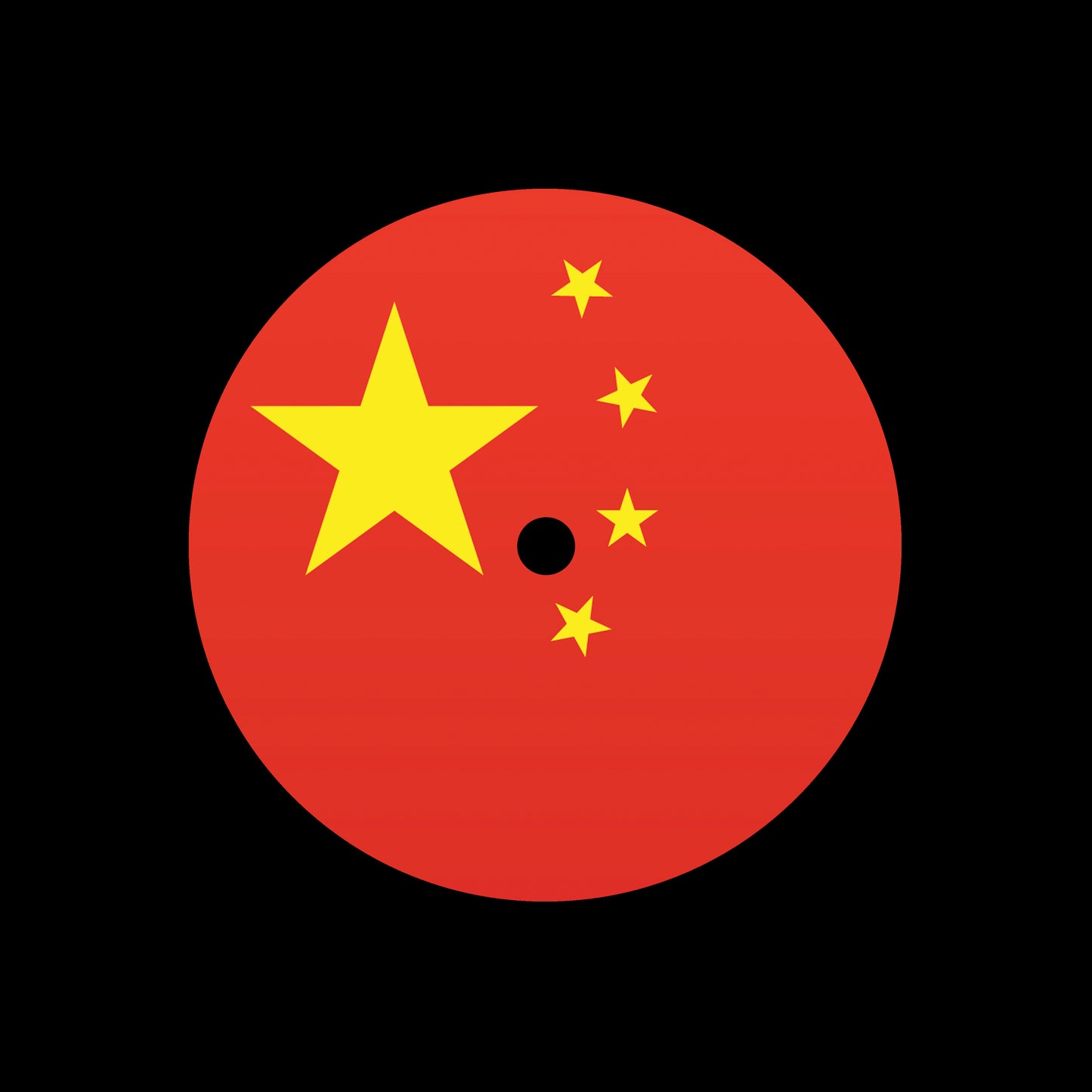 Flags of the World - China Chinese 7", 10", 12"/LP Vinyl Record Centre Labels (Pair)