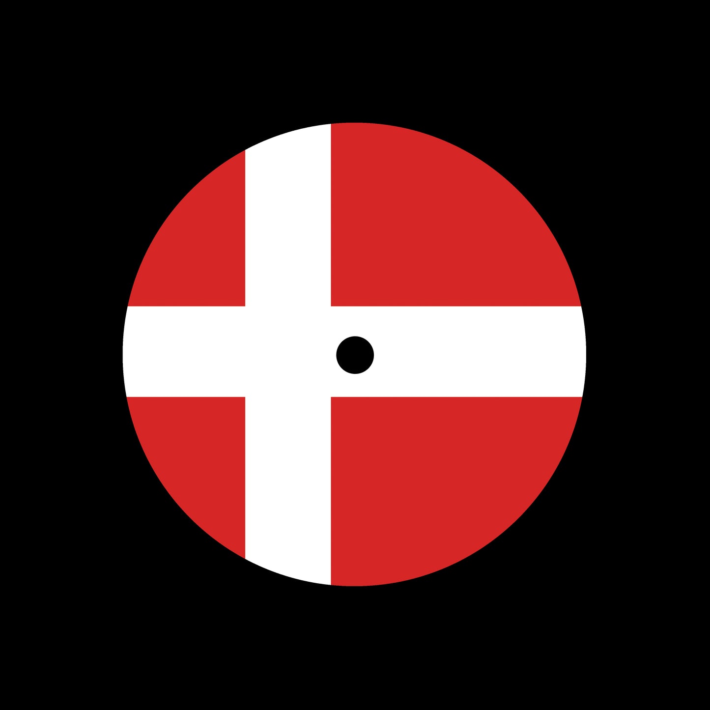 Flags of the World - Denmark Danish 7", 10", 12"/LP Vinyl Record Centre Labels (Pair)