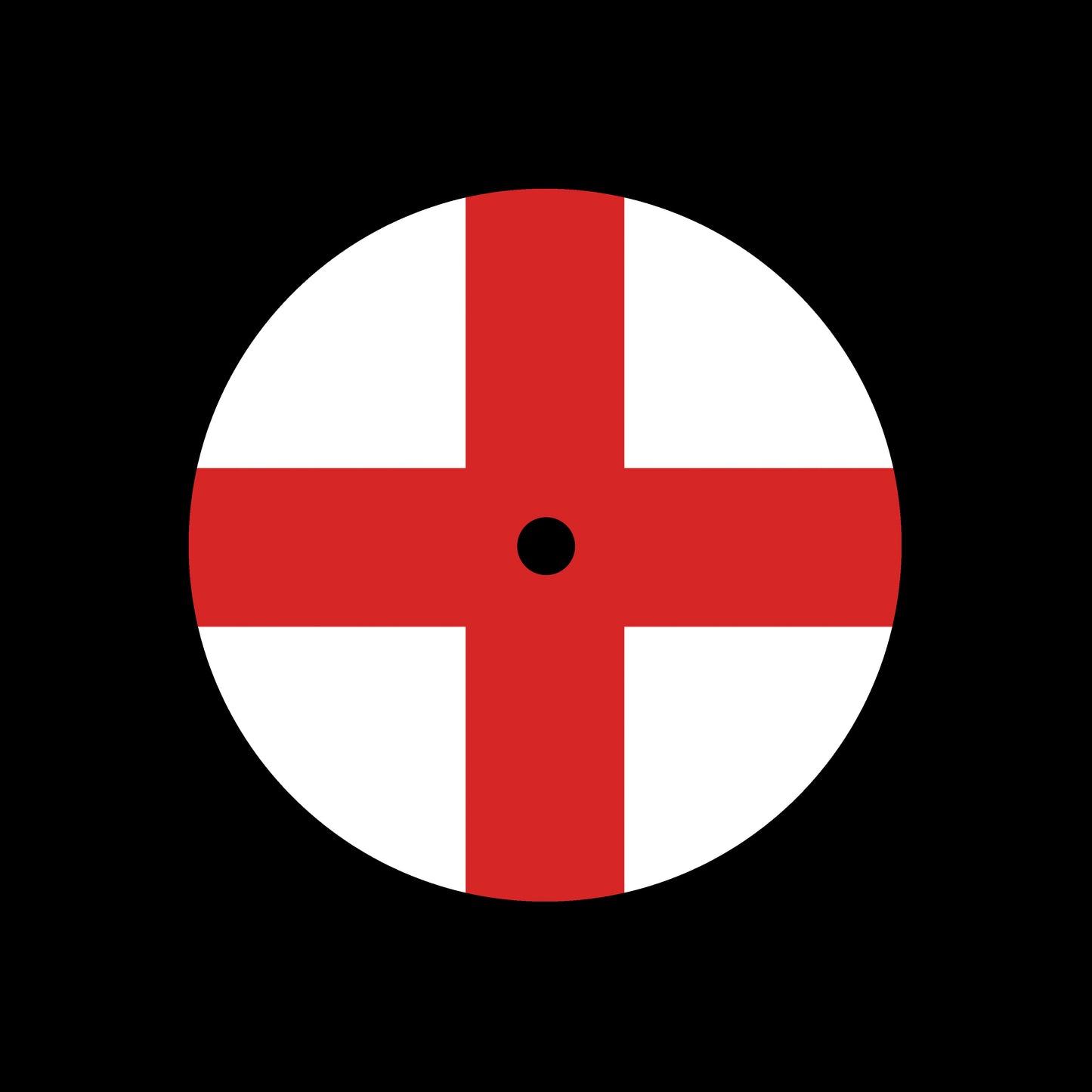 Flags of the World - England St George Cross 7", 10", 12"/LP Vinyl Record Centre Labels (Pair)