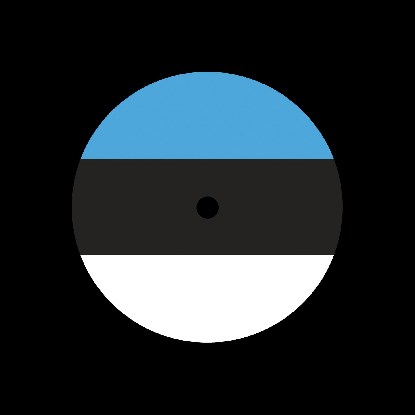 Flags of the World - Estonia Estonian 7", 10", 12"/LP Vinyl Record Centre Labels (Pair)