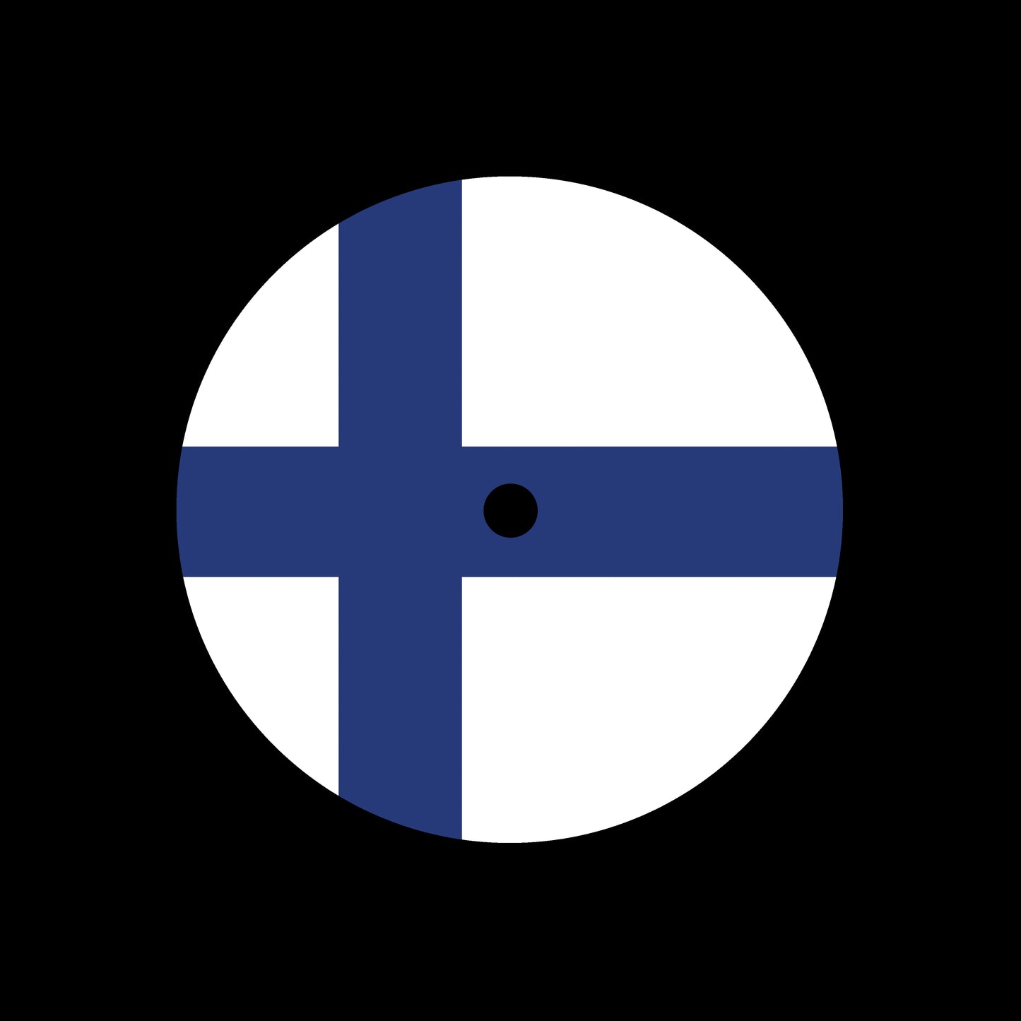 Flags of the World - Finland Finnish 7", 10", 12"/LP Vinyl Record Centre Labels (Pair)