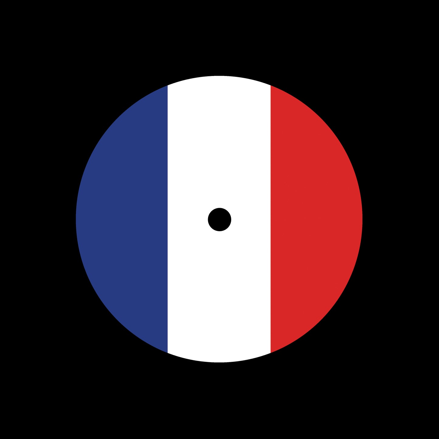 Flags of the World - France French 7", 10", 12"/LP Vinyl Record Centre Labels (Pair)