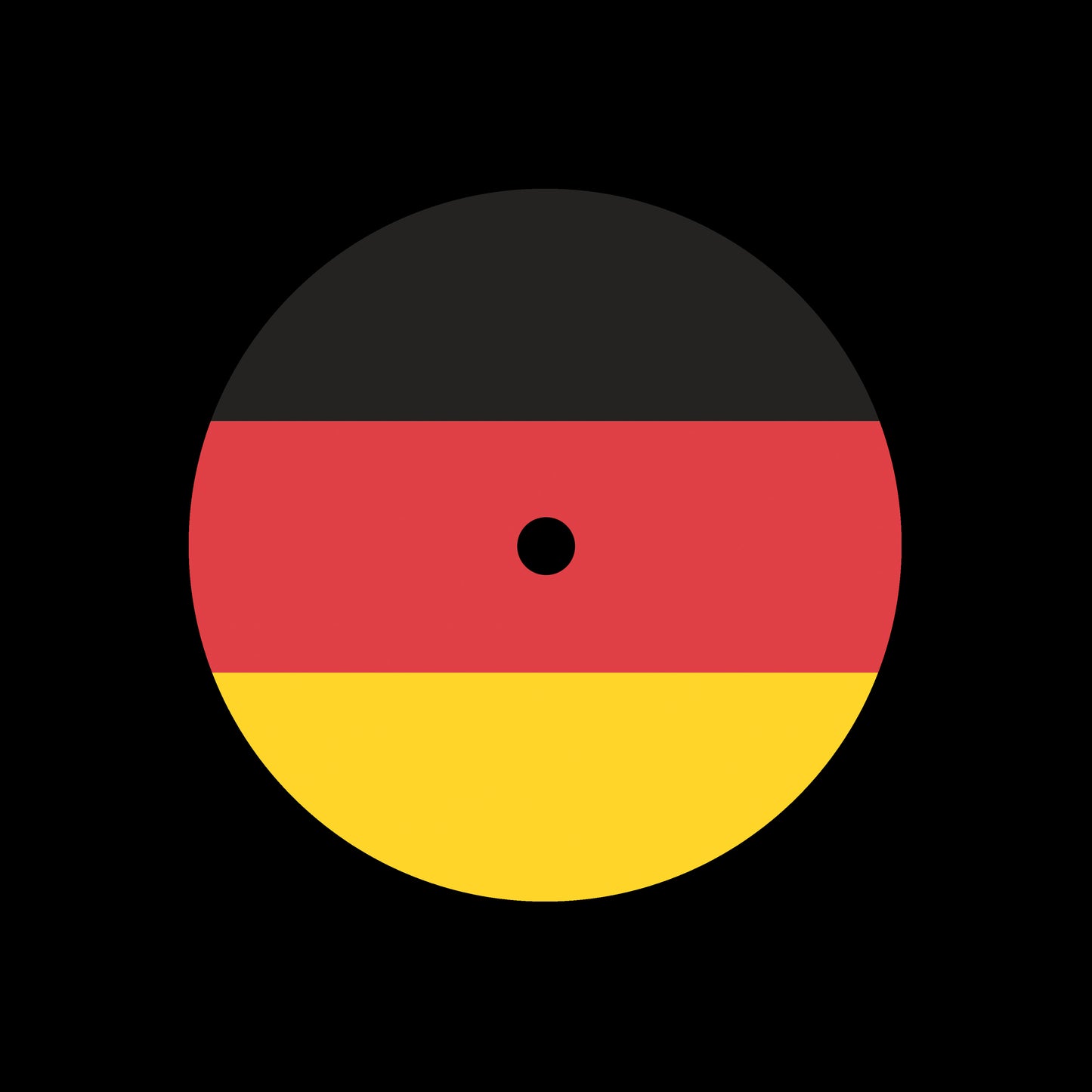 Flags of the World - Germany German 7", 10", 12"/LP Vinyl Record Centre Labels (Pair)