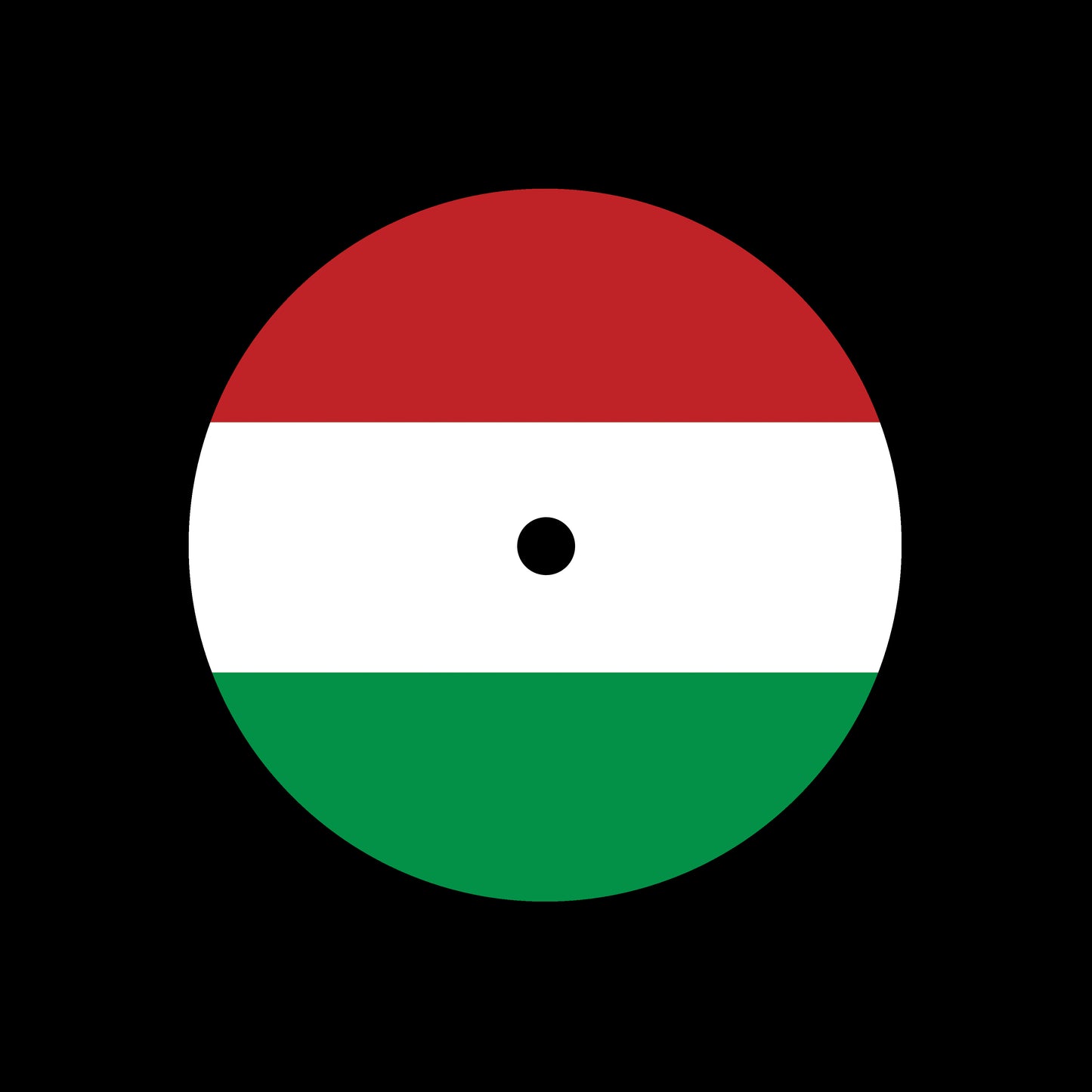 Flags of the World - Hungary Hungarian 7", 10", 12"/LP Vinyl Record Centre Labels (Pair)
