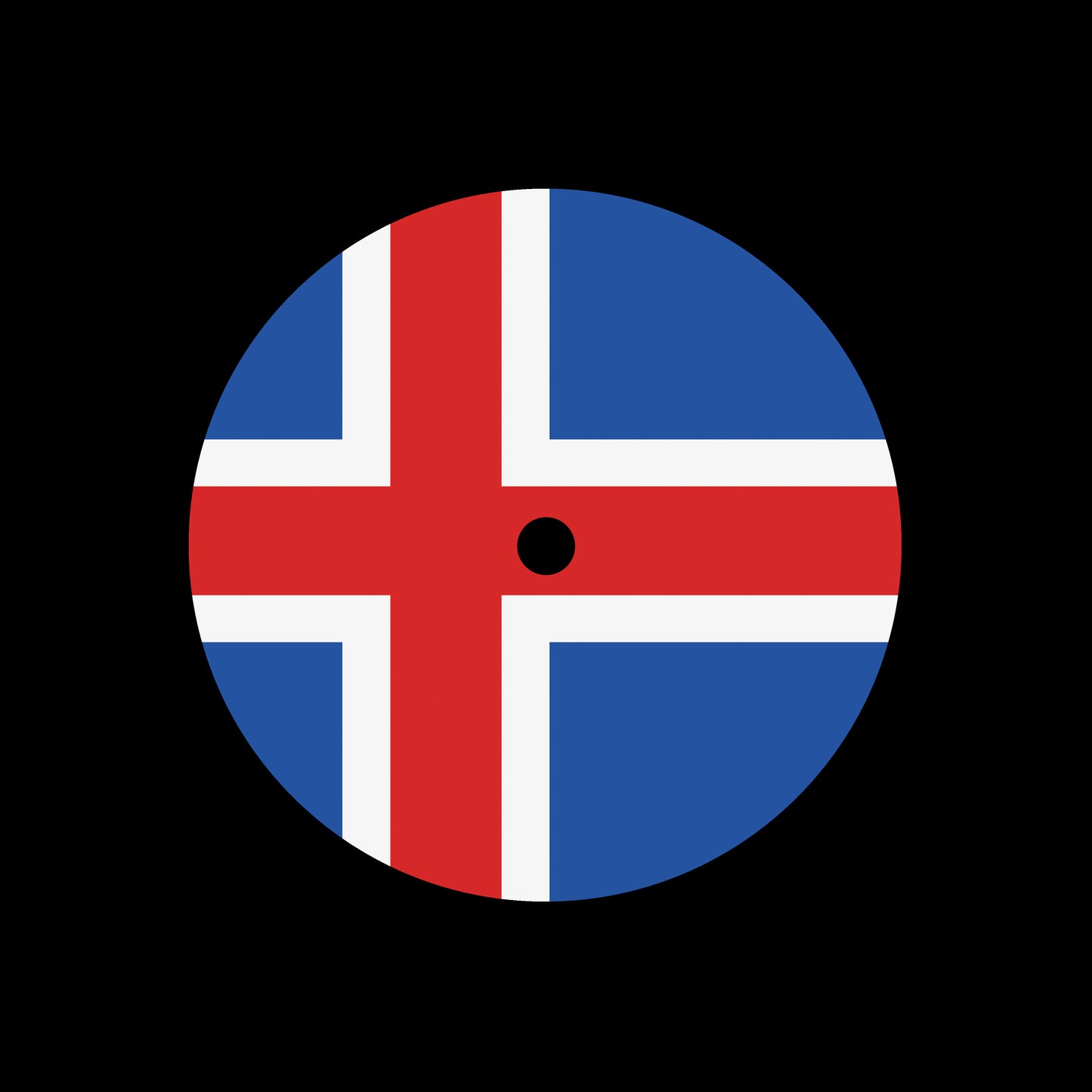 Flags of the World - Iceland Icelandic 7", 10", 12"/LP Vinyl Record Centre Labels (Pair)