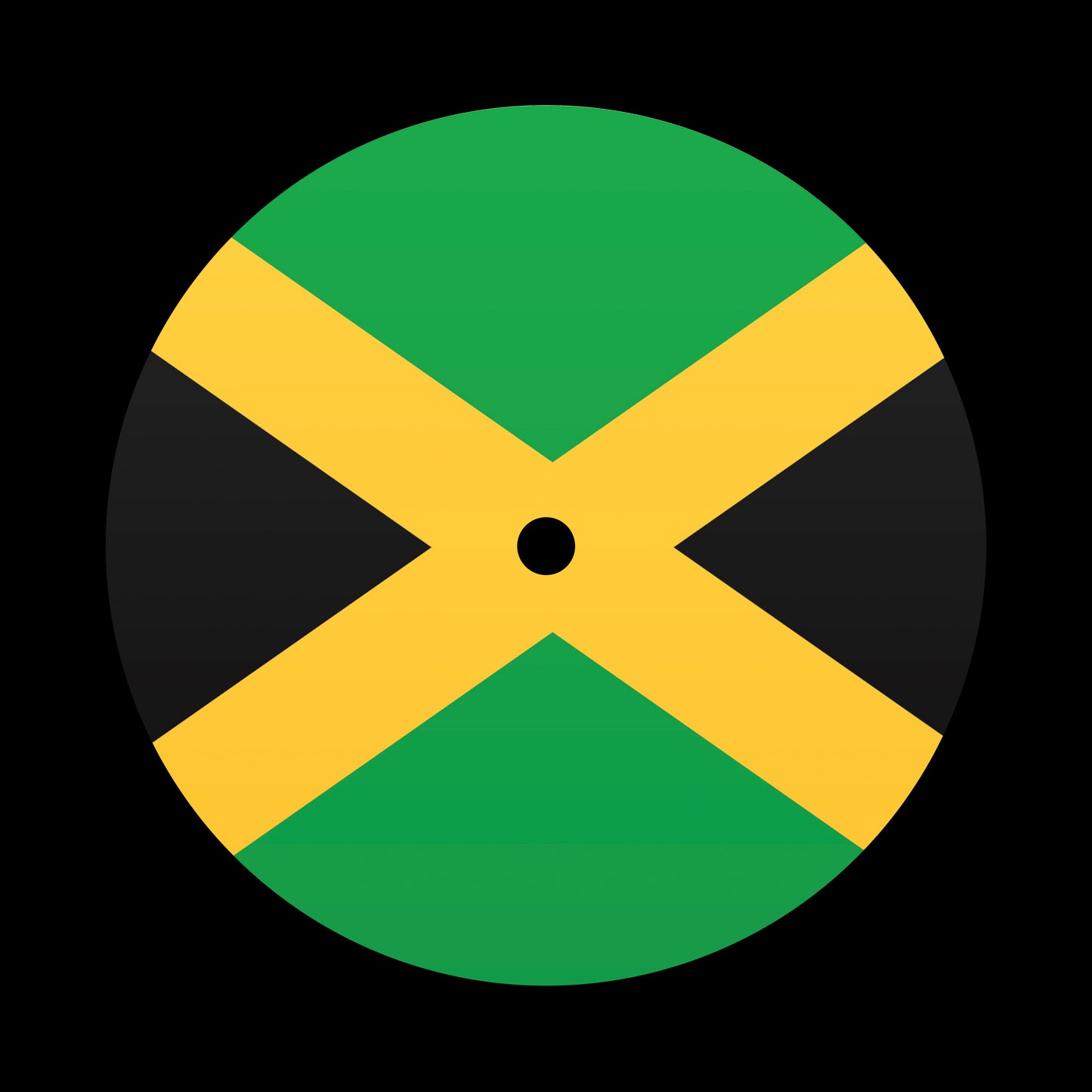 Flags of the World - Jamaica Jamaican 7", 10", 12"/LP Vinyl Record Centre Labels (Pair)