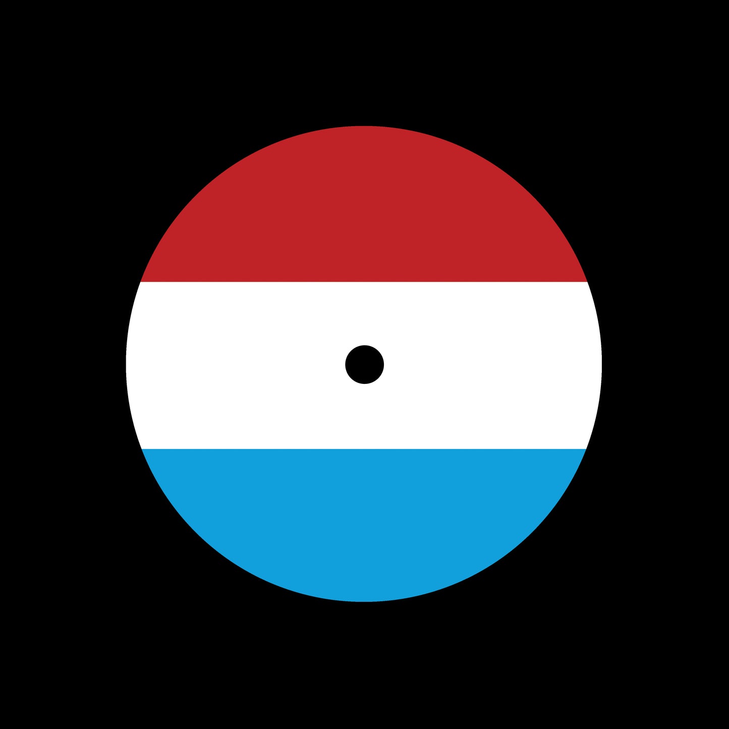 Flags of the World - Luxembourg Luxembourger 7", 10", 12"/LP Vinyl Record Centre Labels (Pair)