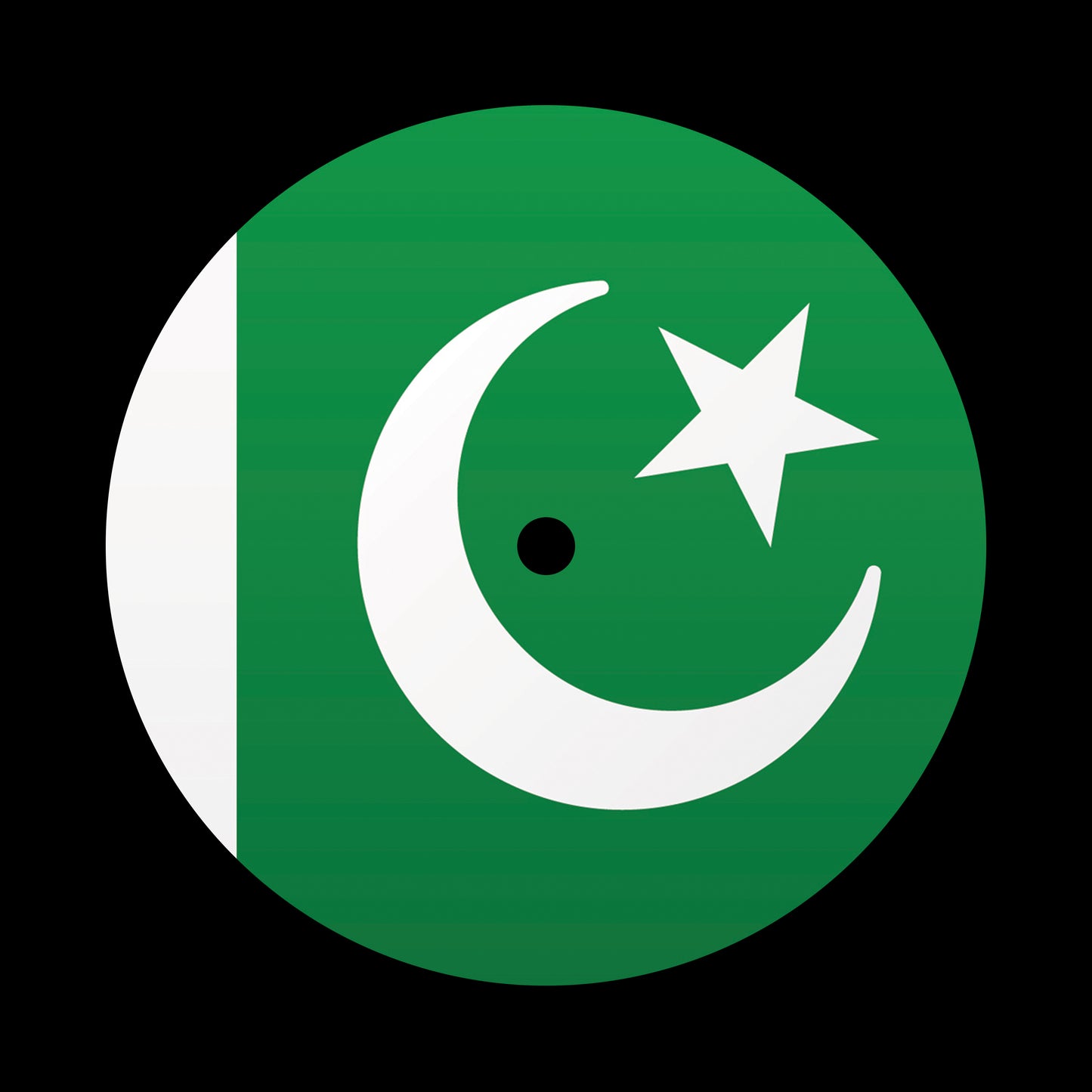 Flags of the World - Pakistan Pakistani 7", 10", 12"/LP Vinyl Record Centre Labels (Pair)