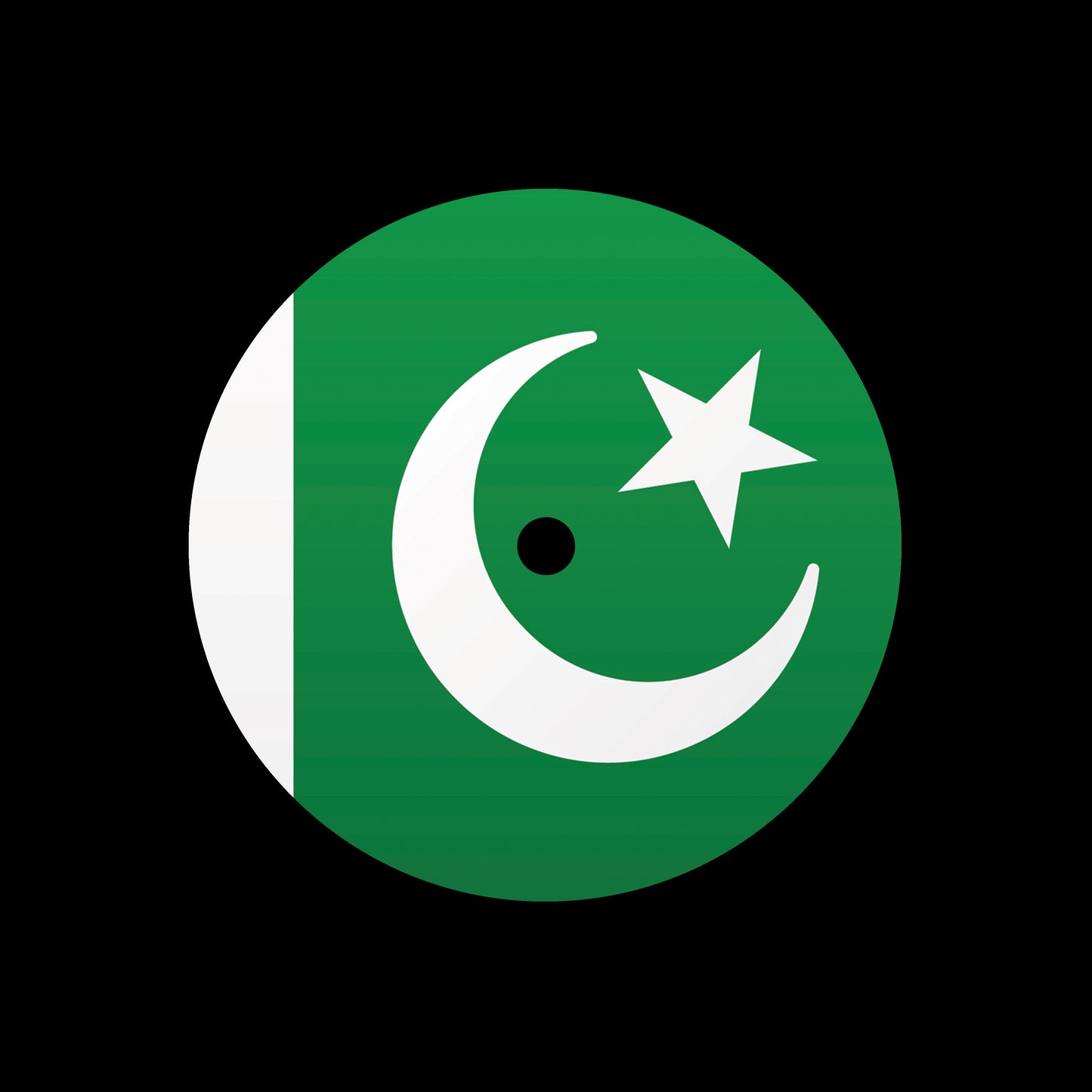 Flags of the World - Pakistan Pakistani 7", 10", 12"/LP Vinyl Record Centre Labels (Pair)