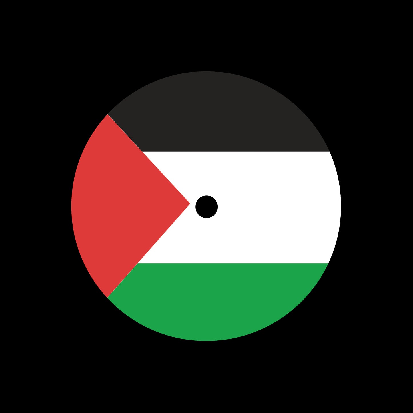 Flags of the World - Palestine Palestinian 7", 10", 12"/LP Vinyl Record Centre Labels (Pair)