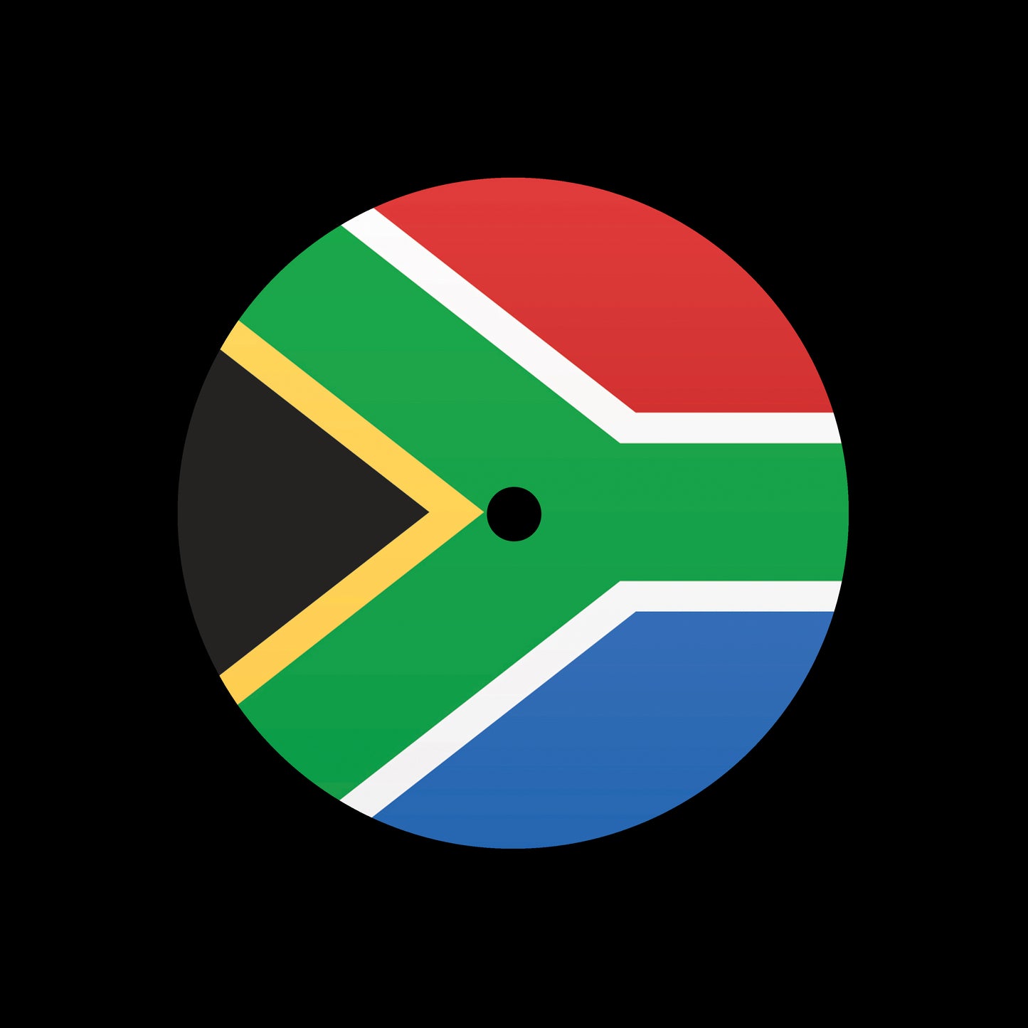 Flags of the World - South Africa African 7", 10", 12"/LP Vinyl Record Centre Labels (Pair)