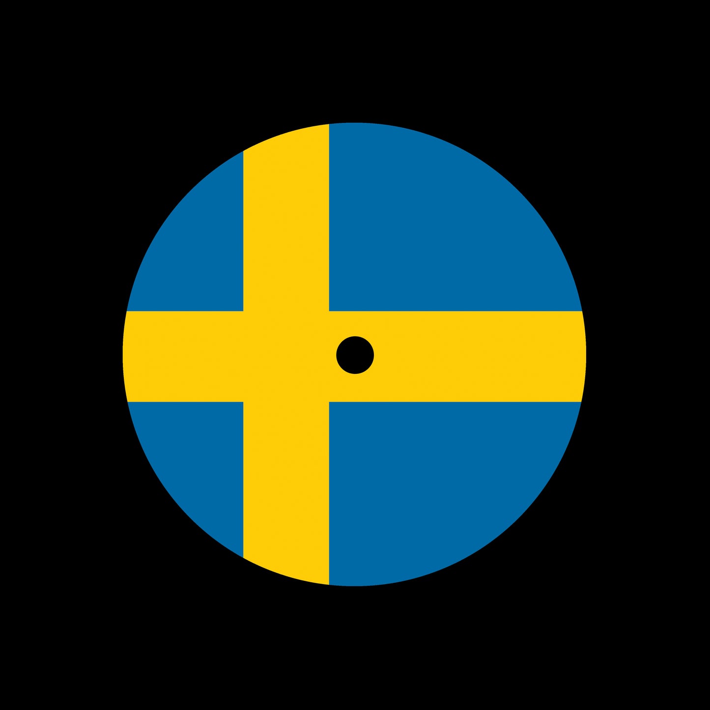 Flags of the World - Sweden Swedish 7", 10", 12"/LP Vinyl Record Centre Labels (Pair)