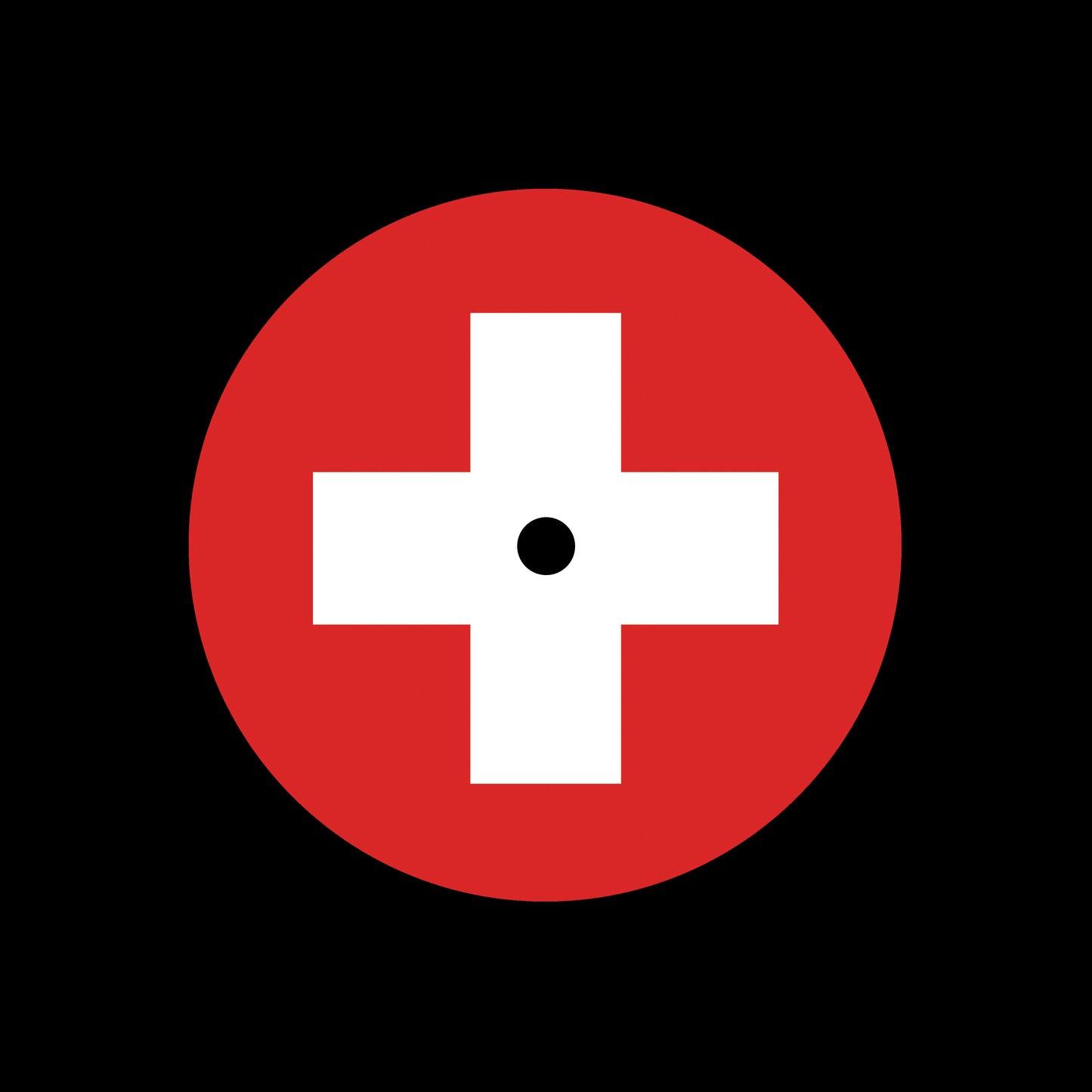 Flags of the World - Switzerland Swiss 7", 10", 12"/LP Vinyl Record Centre Labels (Pair)