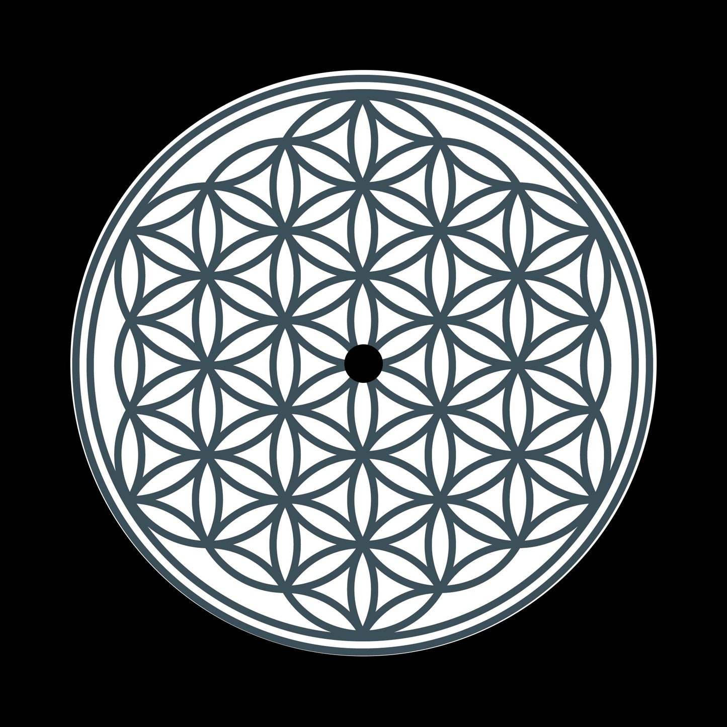 Flower Of Life Symbol 7" Jukebox, 7", 10", 12"/LP Vinyl Record Centre Labels (Pair)