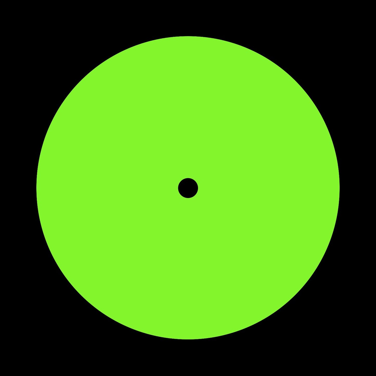 Hi-Vis Fluro Green 12" Record Labels