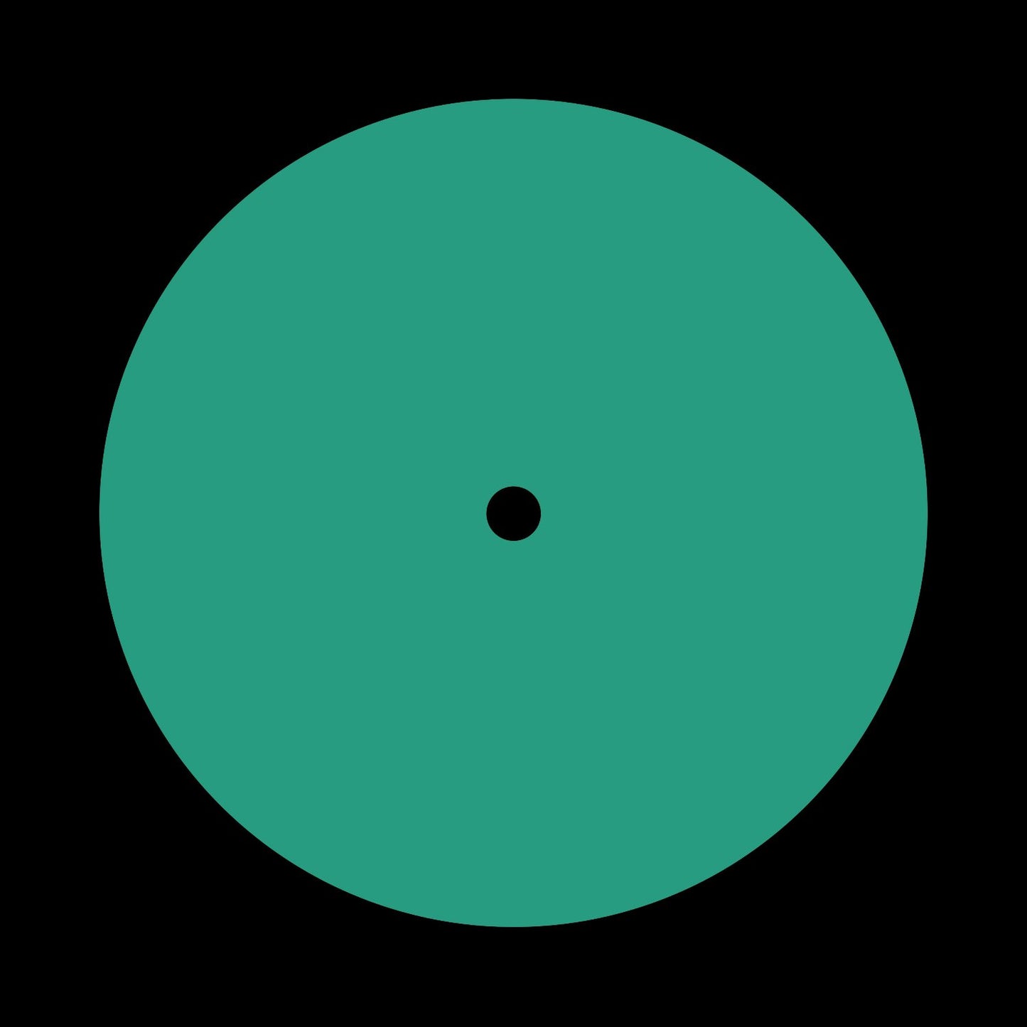Blank Green Promo 12" Vinyl Record Turntable Labels