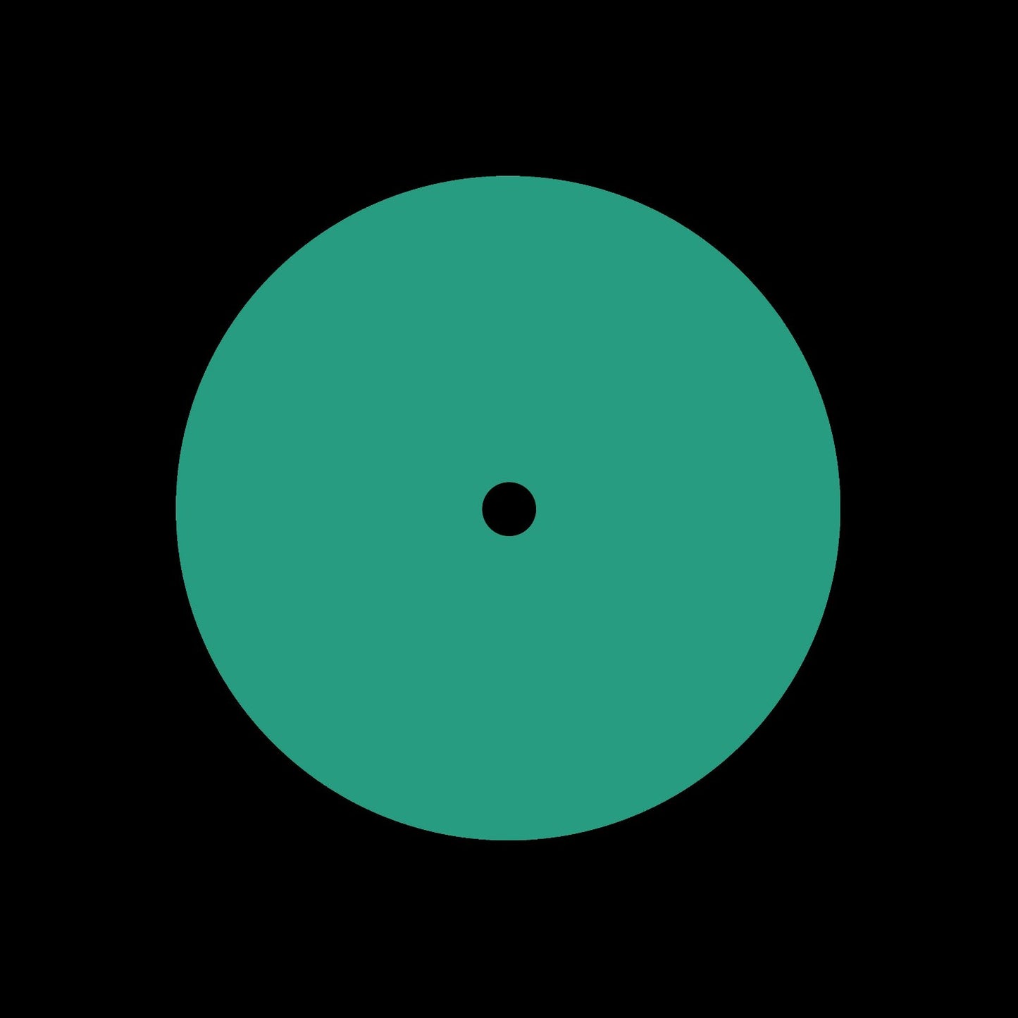 Blank Green Promo 7" Vinyl Record Turntable Labels