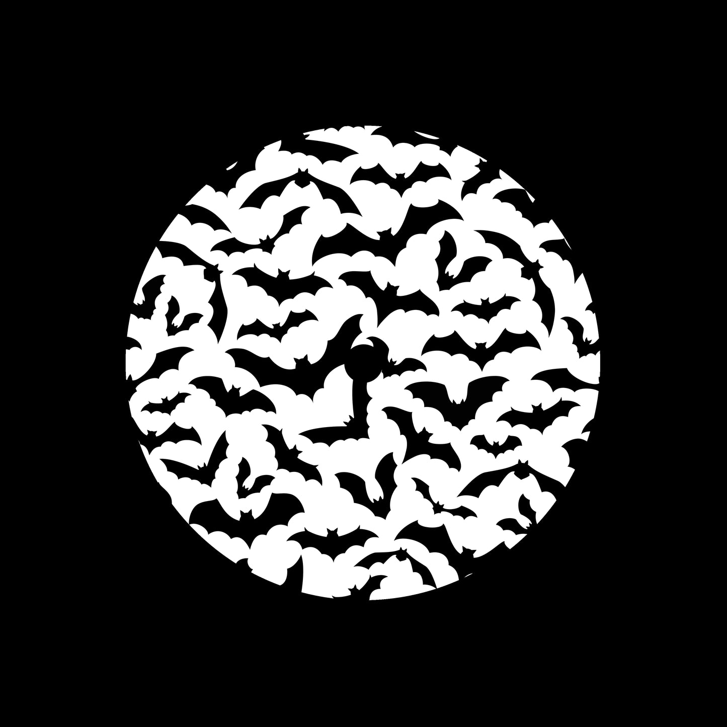 Halloween Bats Tile Background 7" Jukebox, 7", 10", 12"/LP Vinyl Record Centre Labels (Pair)