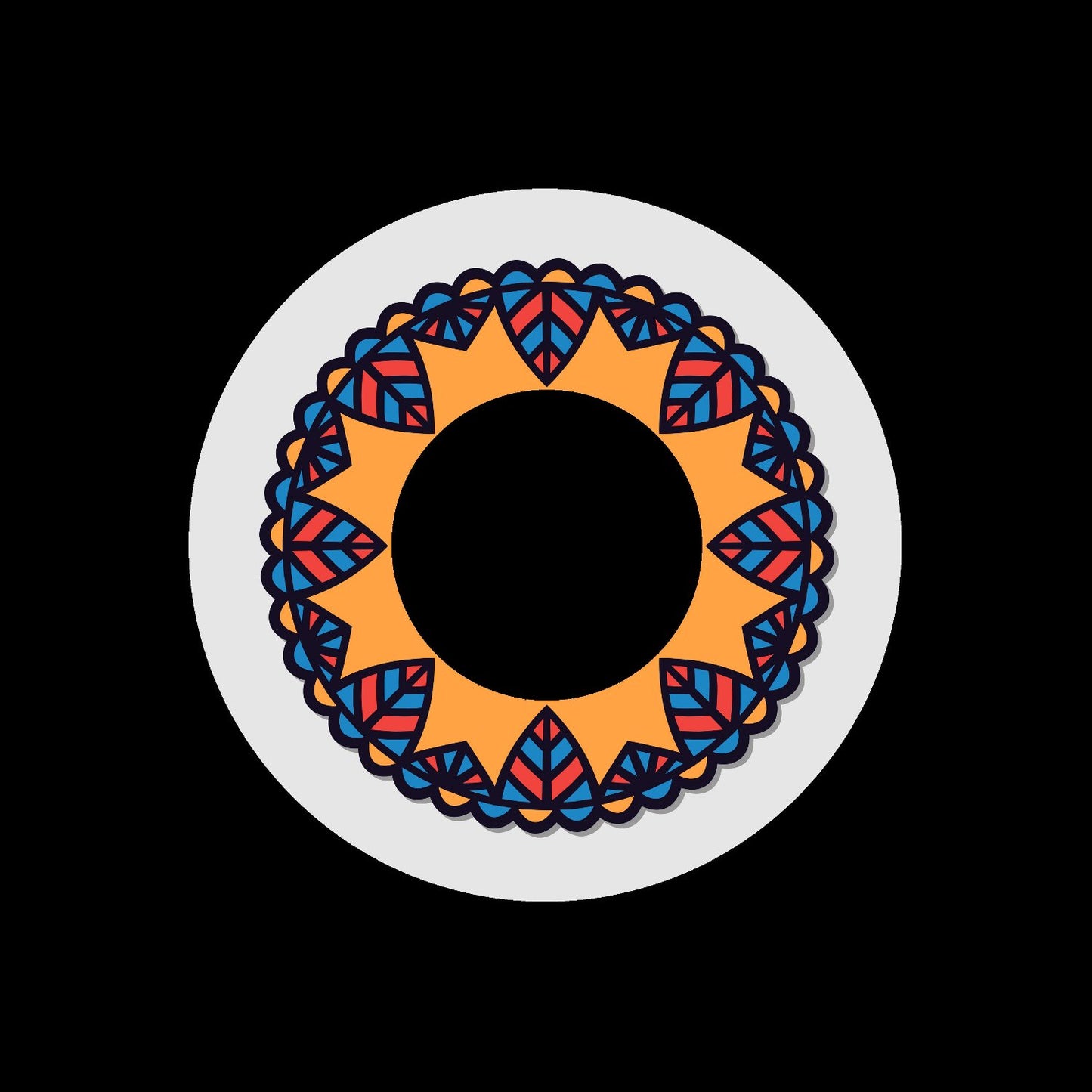 Ethnic Mandala Custom Promo Self-Adhesive Record Middles Centre Center Labels for Jukebox Records & DVS Timecode Control Vinyl - centerlabels_uk