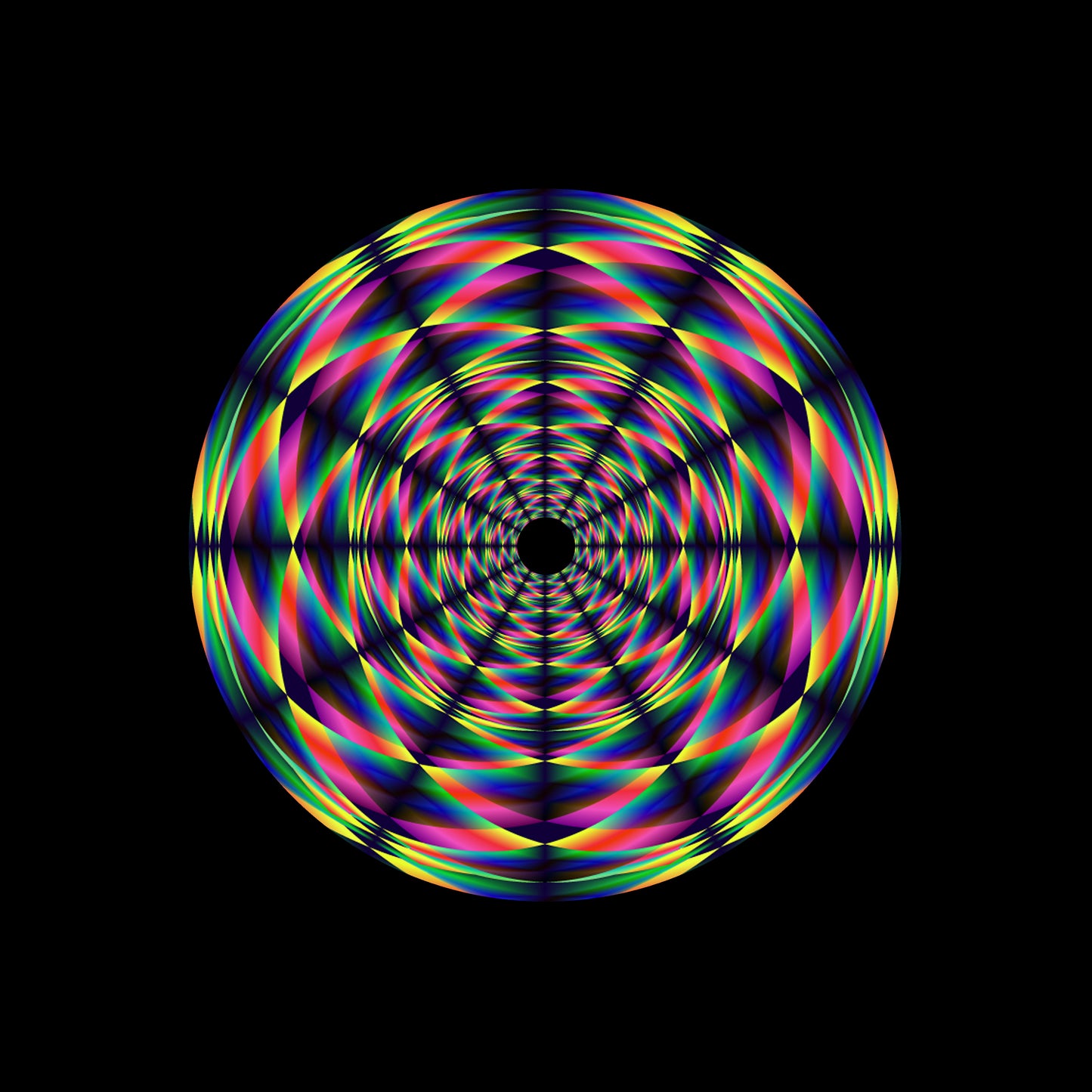 Kaleidoscope Pattern 7" Jukebox, 7", 10", 12"/LP Vinyl Record Centre Labels (Pair)