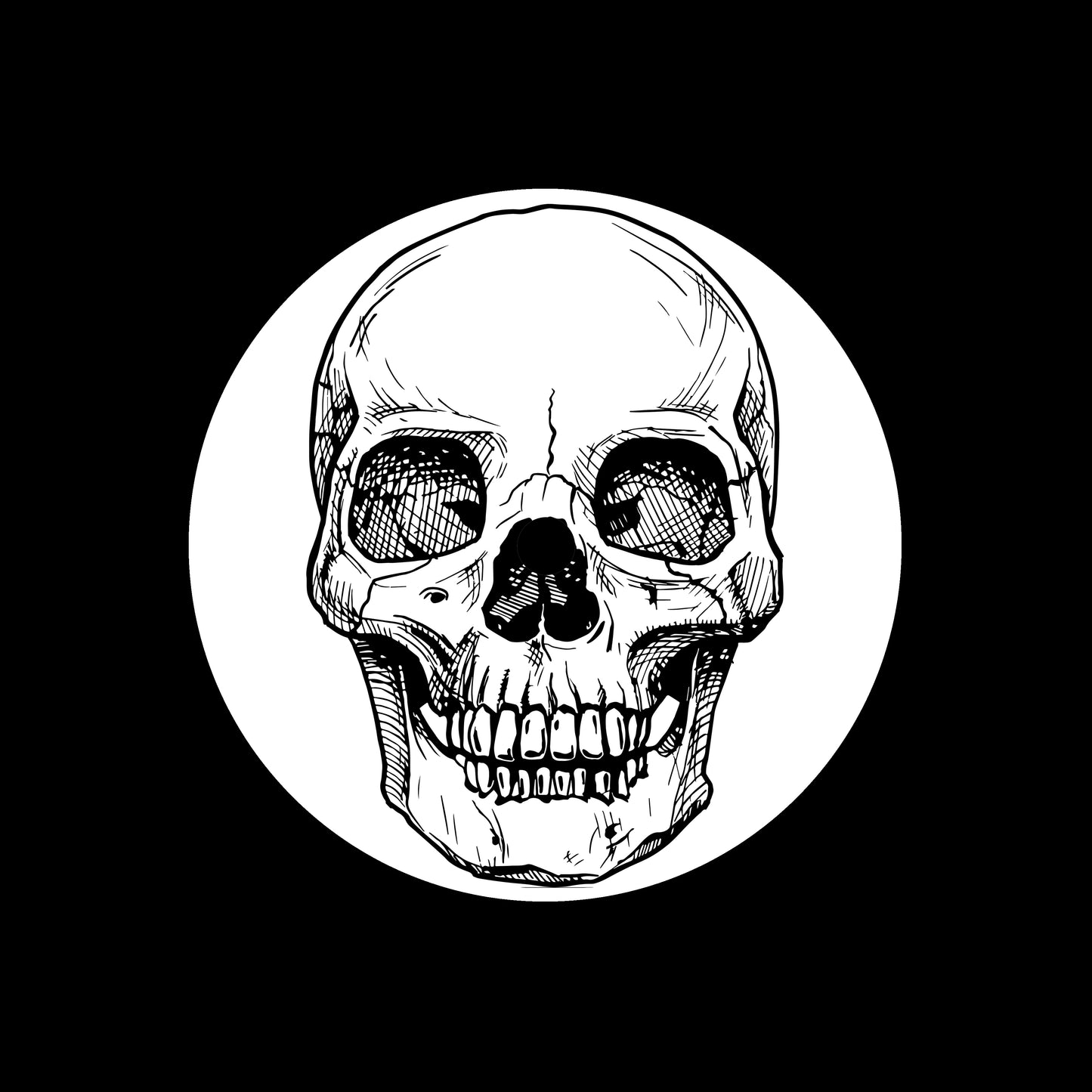 Lower Jaw Skull 7", 10", 12"/LP Vinyl Record Centre Labels (Pair)