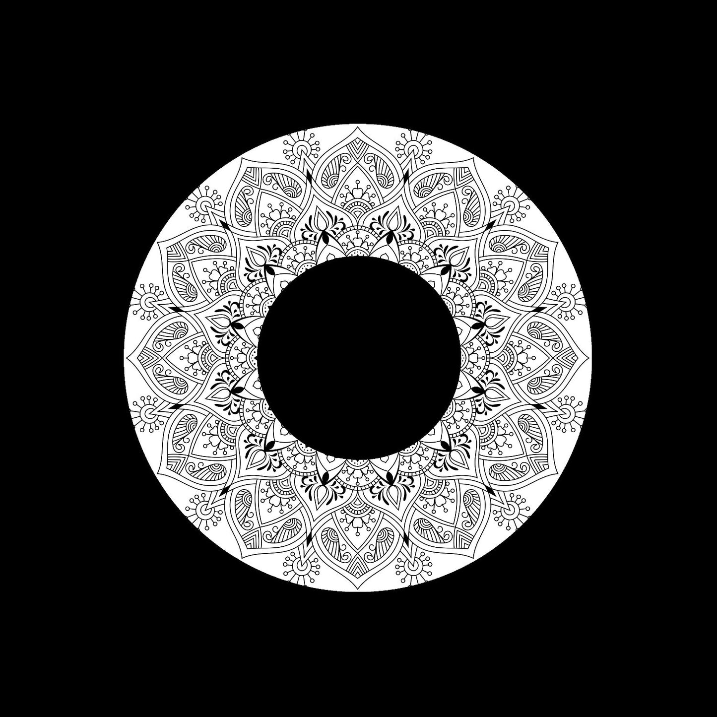 Luxury Ornamental Decorative Mandala Design #3 of 3 Self-Adhesive Custom Promo Record Middle Centre Center Labels for Jukebox 7" Records & DVS Timecode Control Vinyl - centerlabels_uk