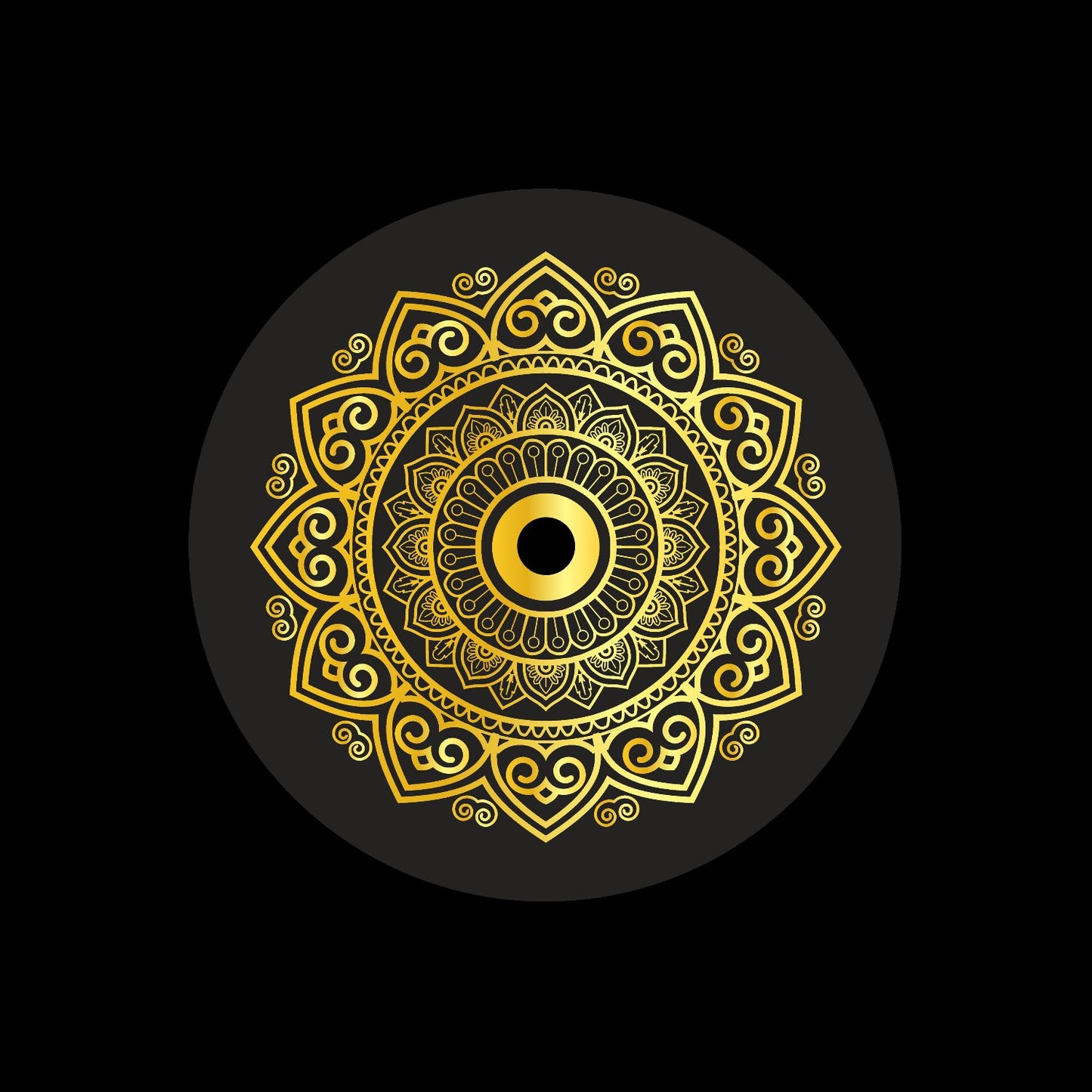 Luxury Ornamental Mandala Design Background Custom Promo Self-Adhesive Paper Record Middle Centre Center Labels for 7" Records & DVS Control Vinyl - centerlabels_uk