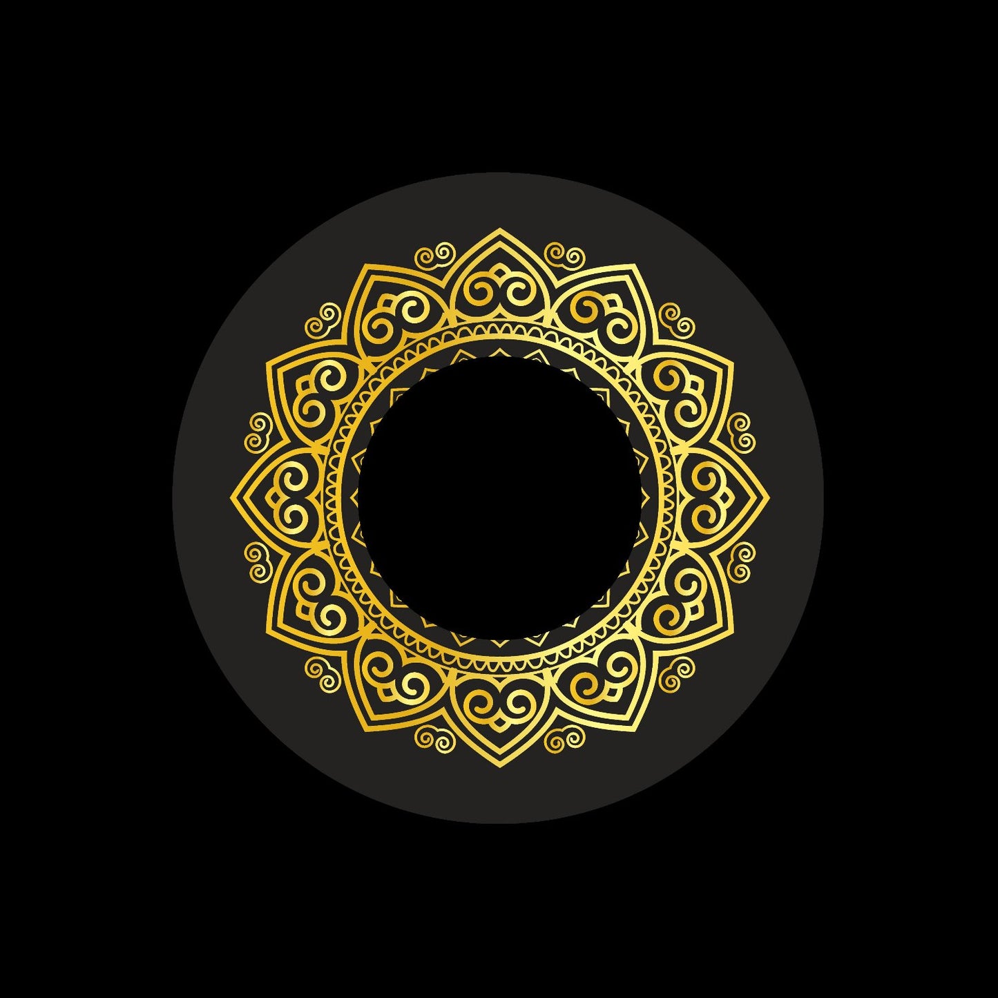 Luxury Ornamental Mandala Design Background Custom Promo Self-Adhesive Paper Record Middle Centre Center Labels for Jukebox Large Hole 7" Records & DVS Control Vinyl - centerlabels_uk