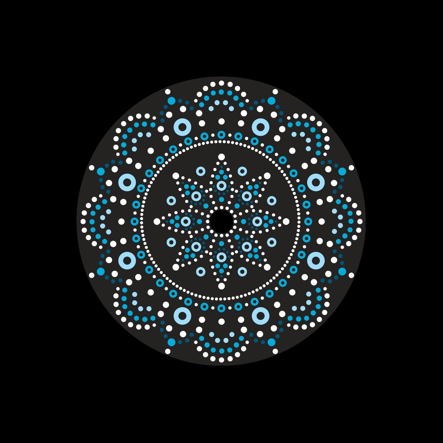 Mandala Australian Dot Seamless Pattern Self-Adhesive Custom Promo Record Middle Centre Center Labels for 7" Records & DVS Timecode Vinyl - centerlabels_uk