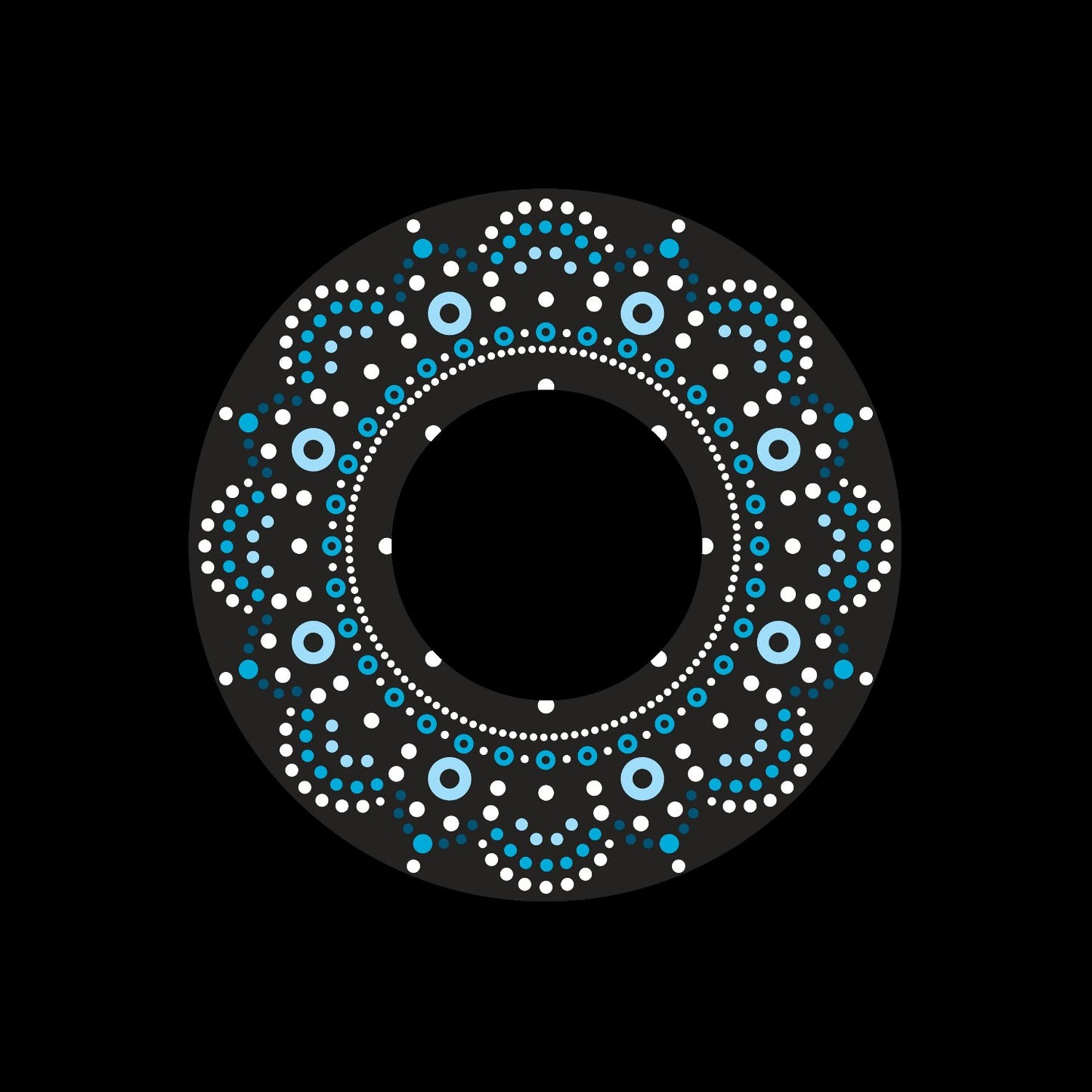 Mandala Australian Dot Seamless Pattern Self-Adhesive Custom Promo Record Middle Centre Center Labels for Jukebox Large Hole 7" Records & DVS Timecode Vinyl - centerlabels_uk