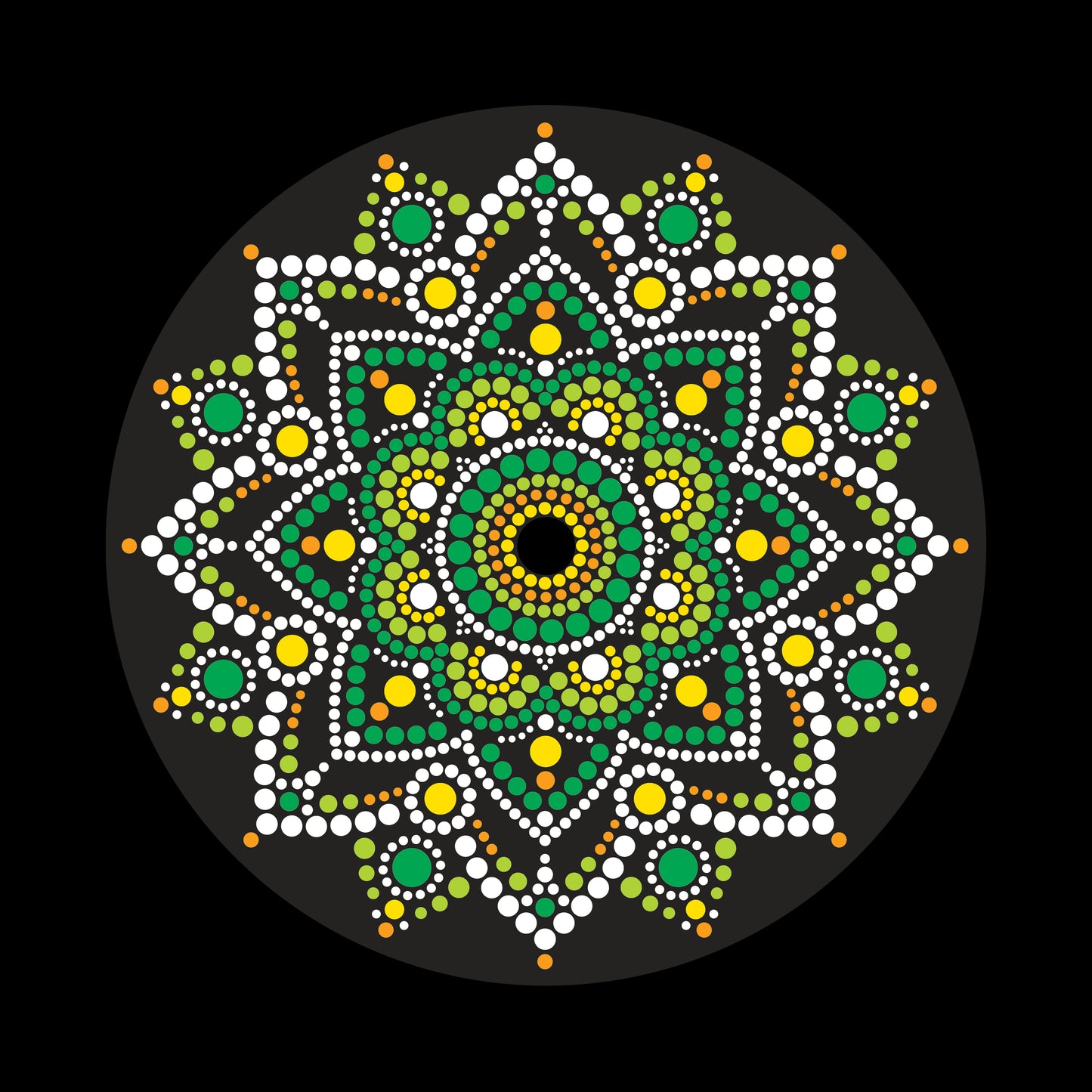 Mandala Dot Art Aboriginal Painting 7" Jukebox, 7", 10", 12"/LP Vinyl Record Centre Labels (Pair)