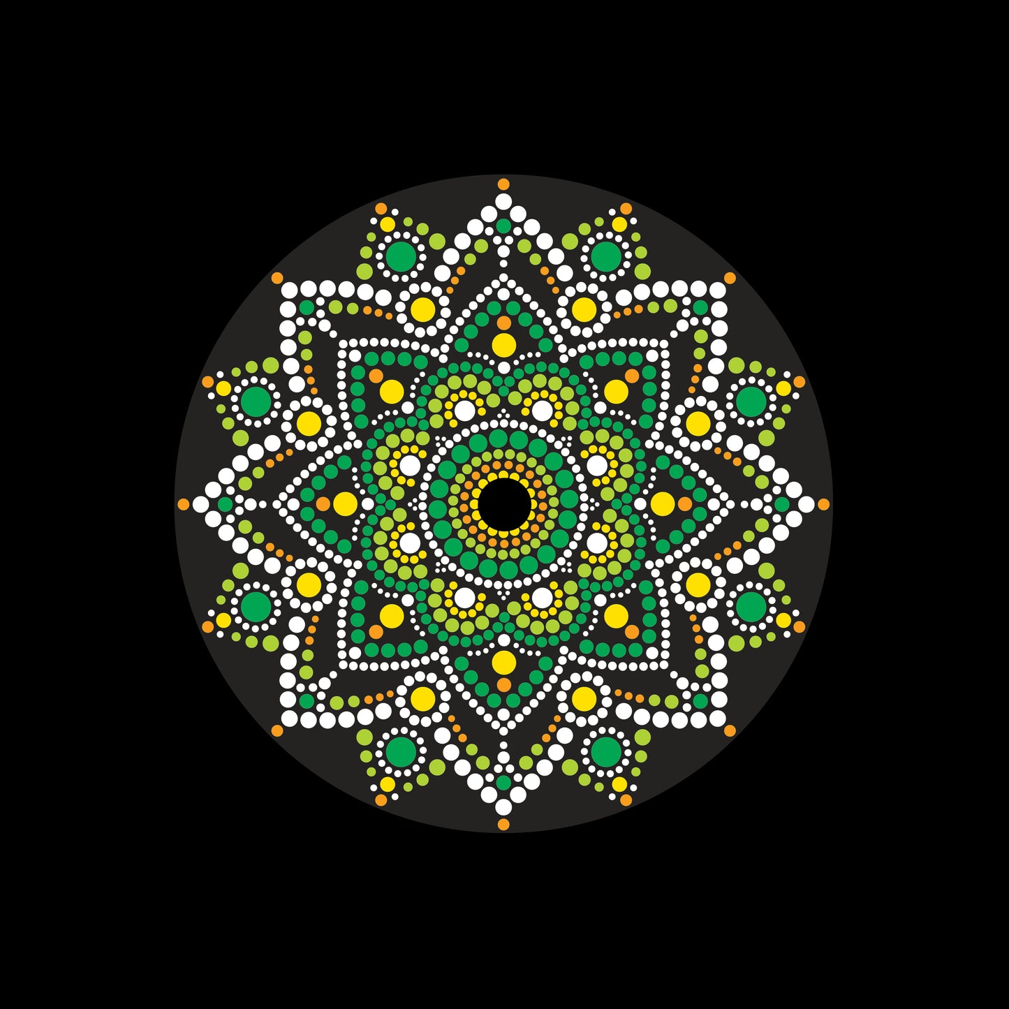 Mandala Dot Art Aboriginal Painting 7" Jukebox, 7", 10", 12"/LP Vinyl Record Centre Labels (Pair)